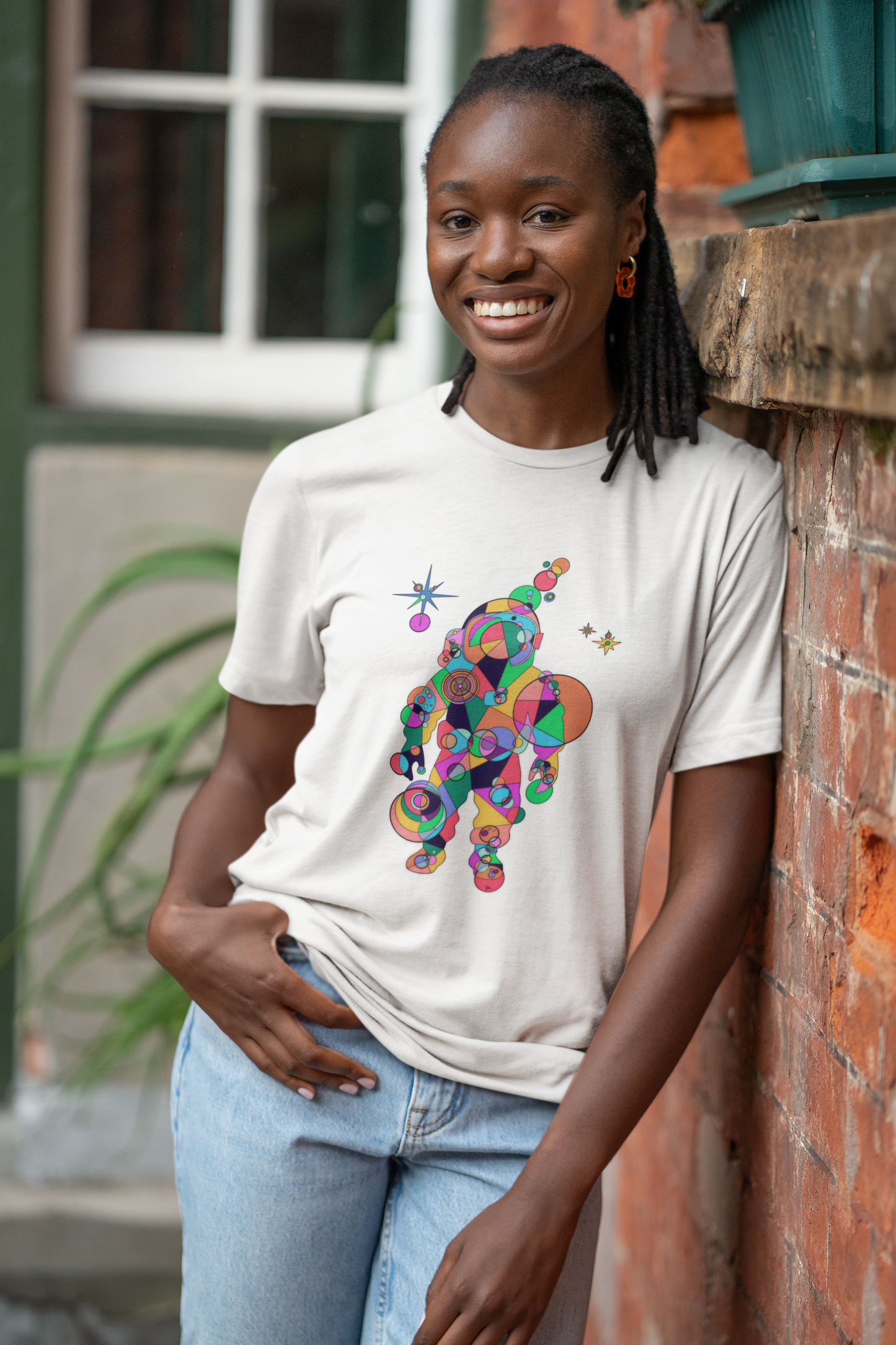 Unisex Geometric Astronaut Tee – Cosmic Explorer Edition