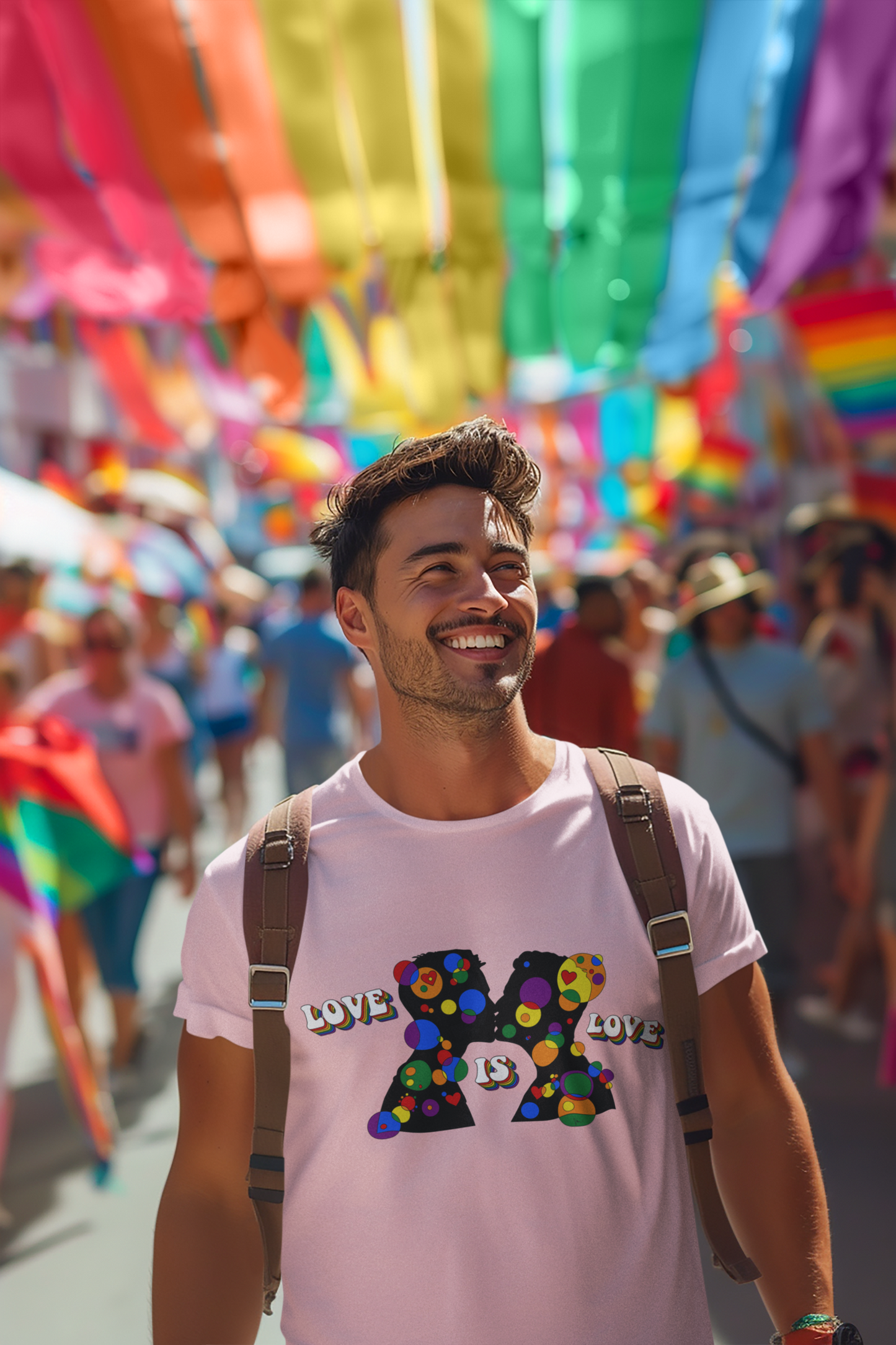 Men’s Geometric Pride Tee - Love is Love Edition