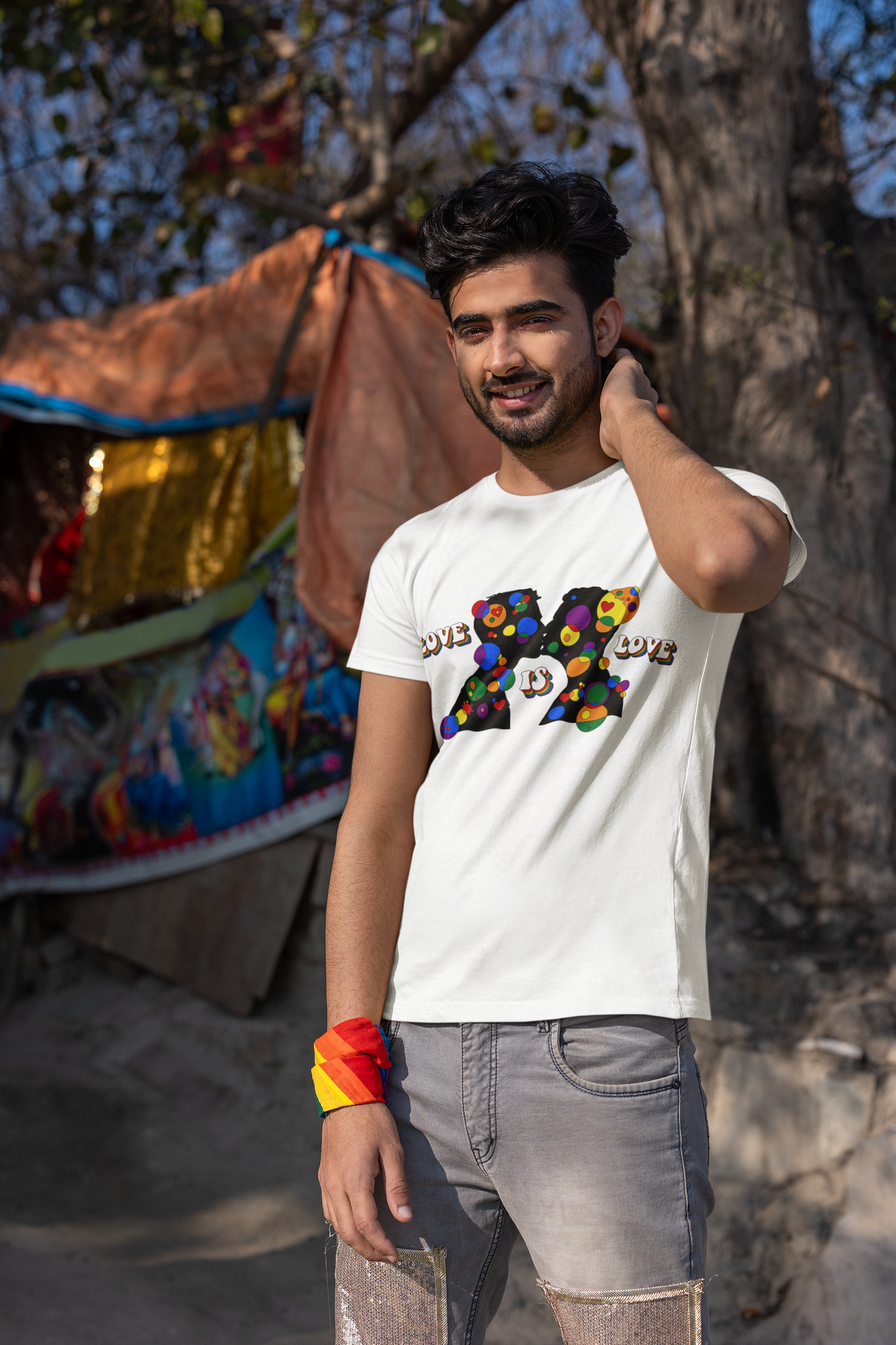 Men’s Geometric Pride Tee - Love is Love Edition