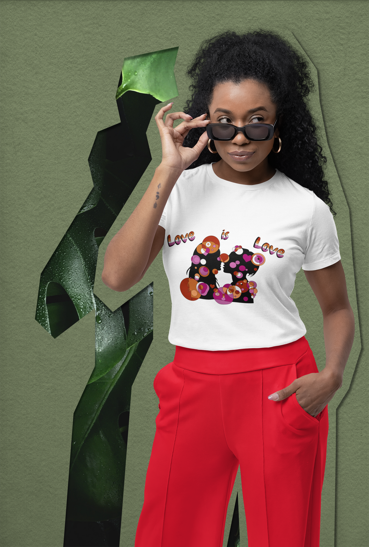 Women’s Geometric Pride Tee - Love is Love Edition