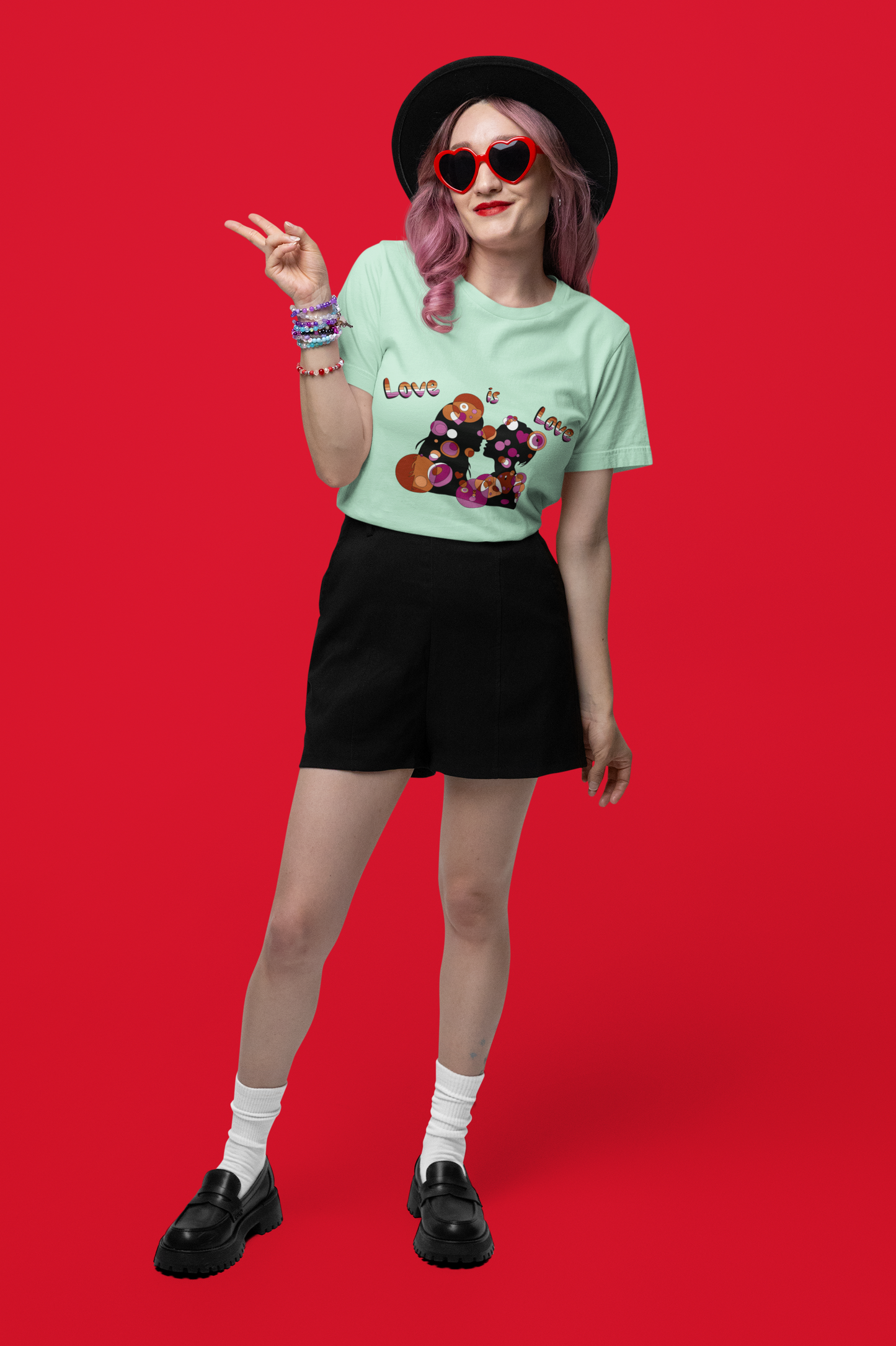 Women’s Geometric Pride Tee - Love is Love Edition