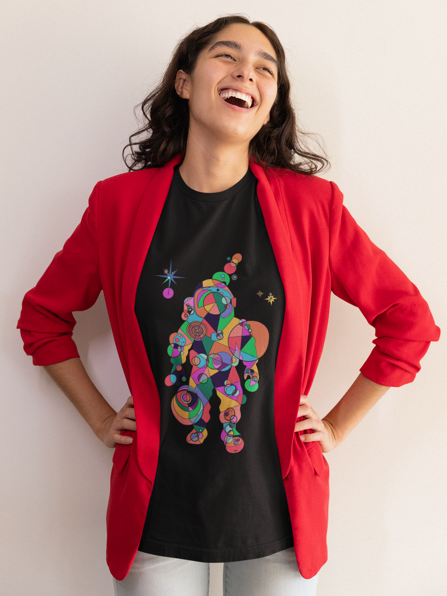 Unisex Geometric Astronaut Tee – Cosmic Explorer Edition
