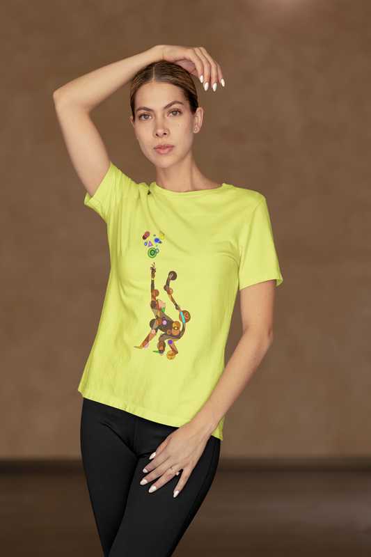 Unisex Geometric Monkey Tee - Cosmic Edition