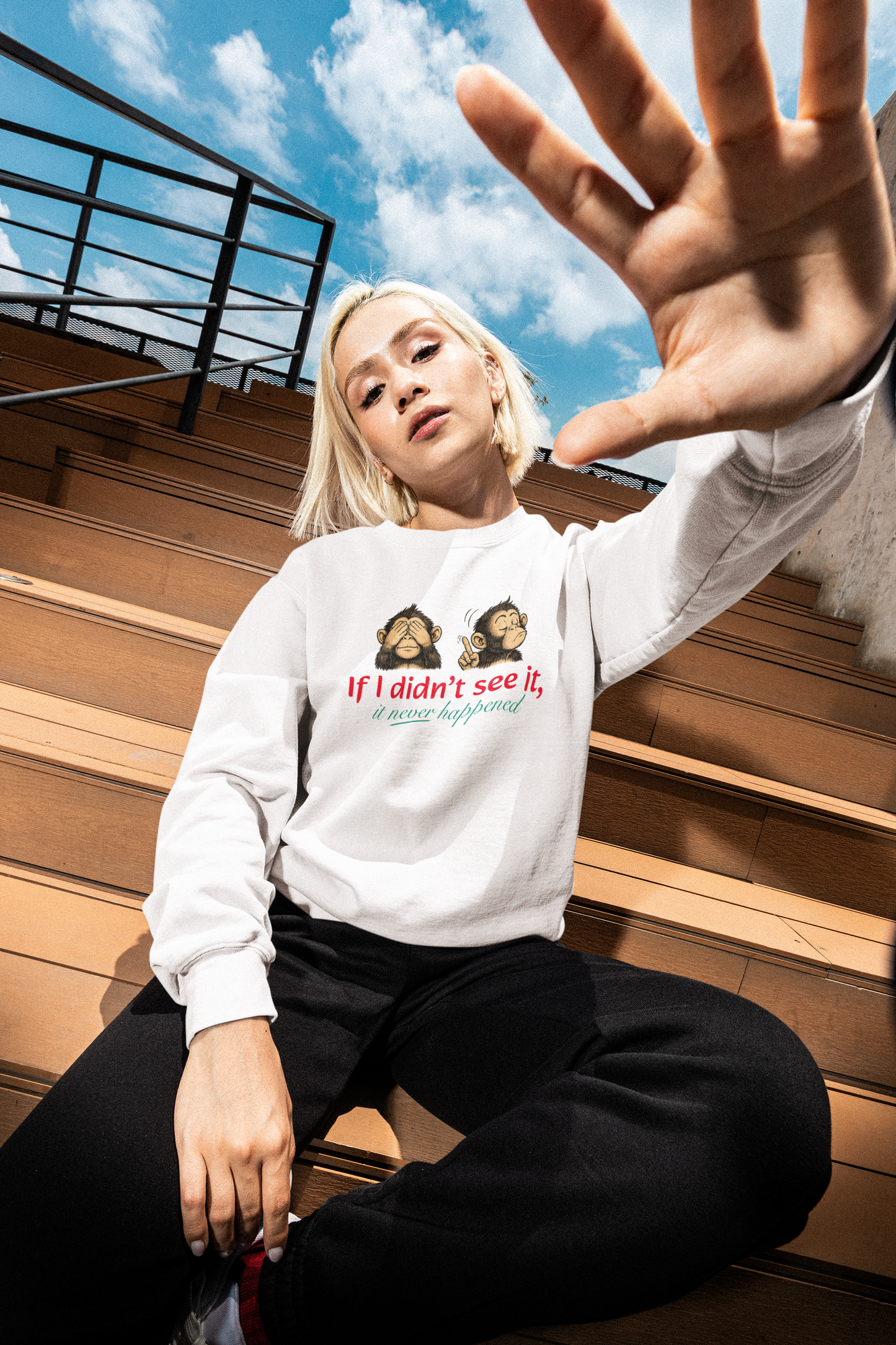 Artistic "If I Didn't See It" Unisex Garment-Dyed Sweatshirt