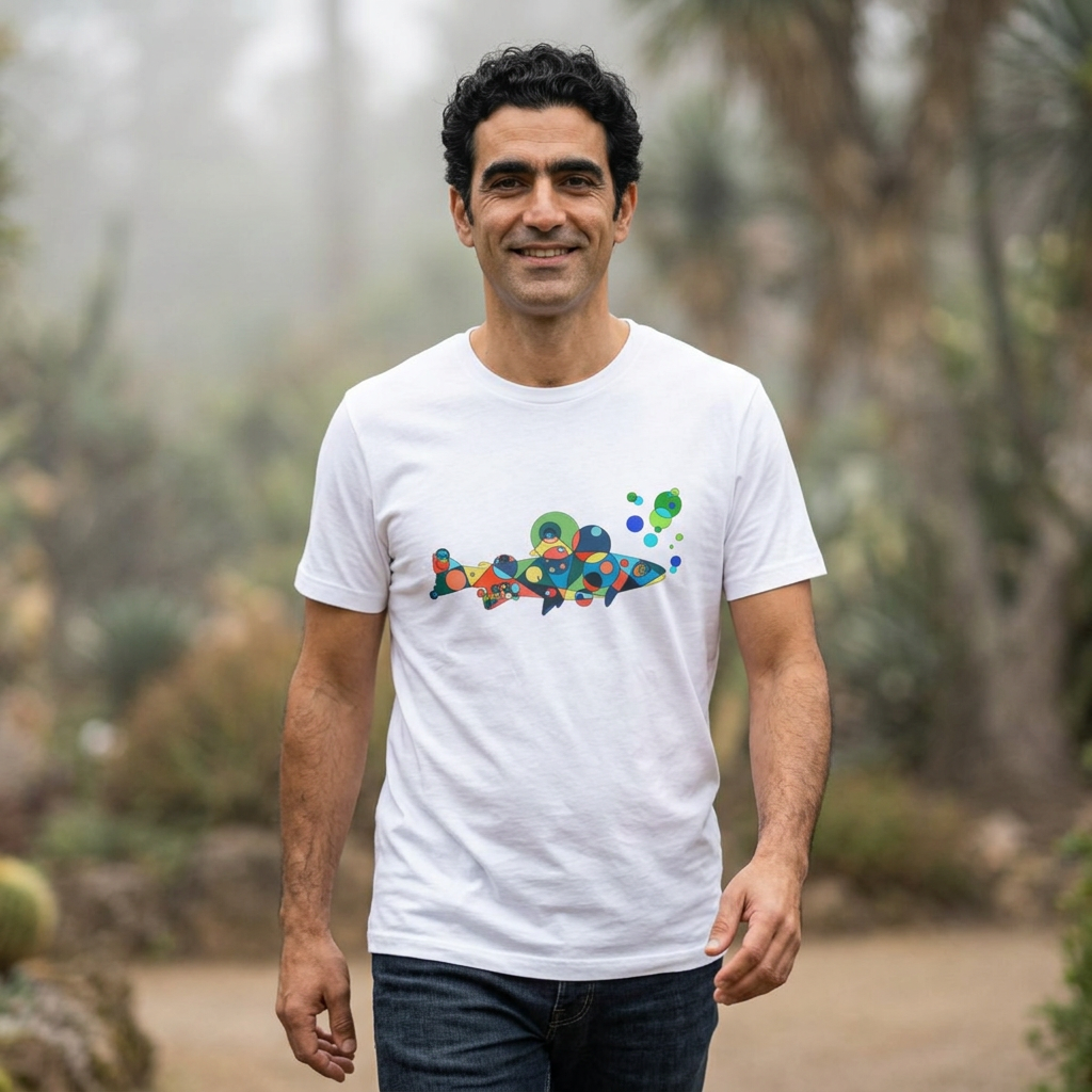 Unisex Geometric Fish Tee – Aquatic Wonder Edition