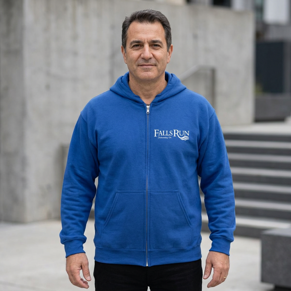 Full-Zip Hooded Sweatshirt Community Classic (Front Logo Only - Plain Back)