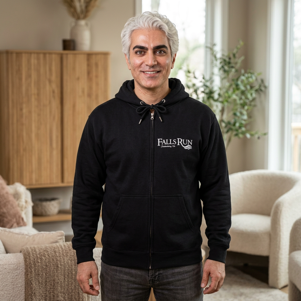 Full-Zip Hooded Sweatshirt Community Classic (Front Logo Only - Plain Back)