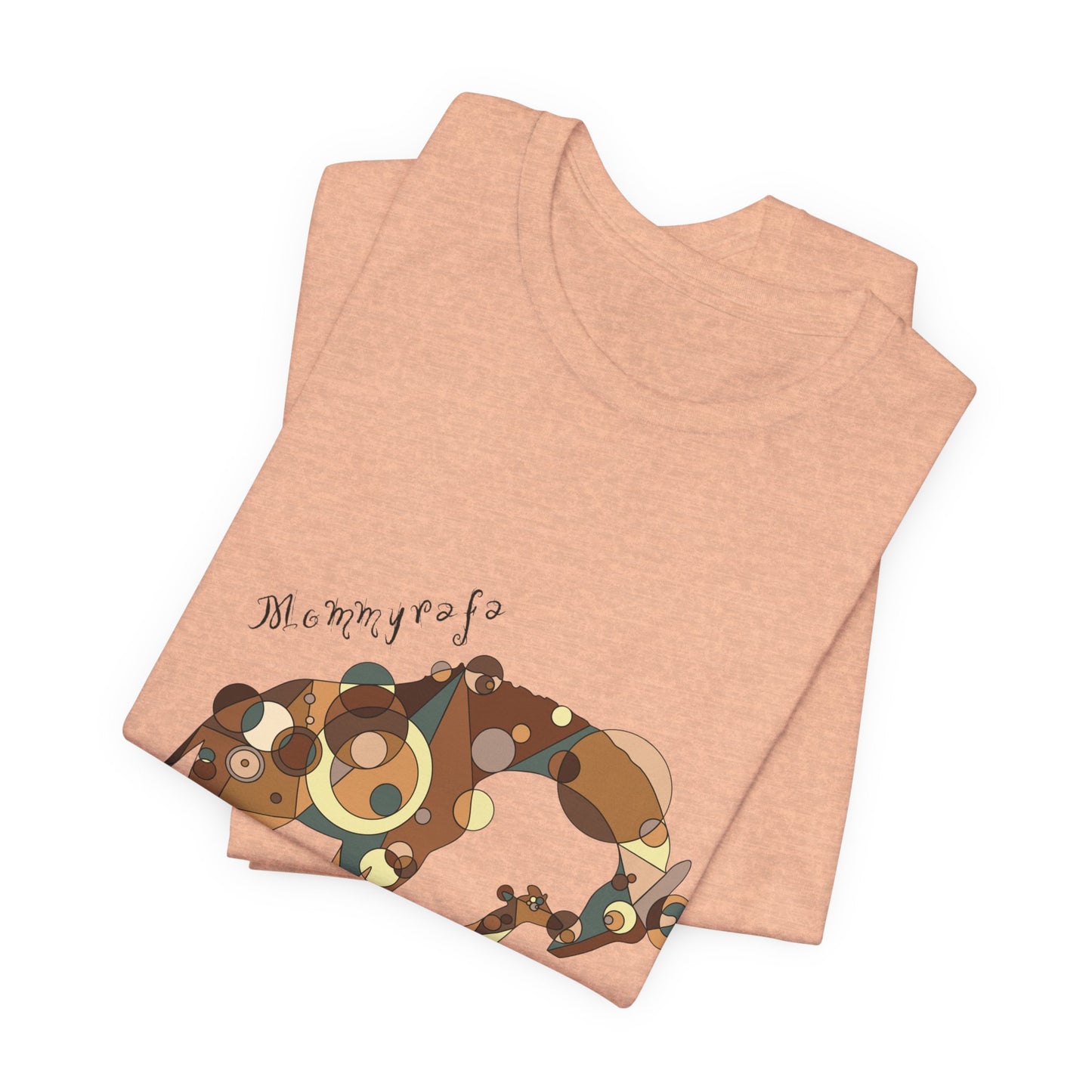 Women's Geometric Mother & Baby Giraffe Tee - Mommyrafa Edition