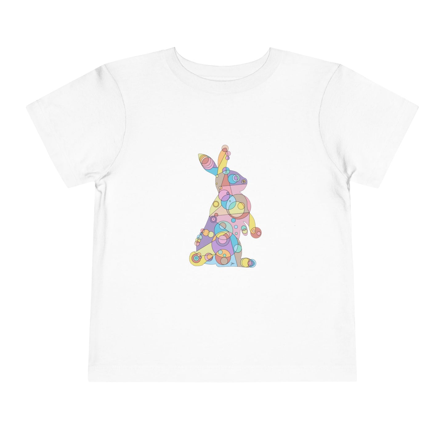 Toddler Unisex Geometric Bunny Tee - Pastel Wonder Edition