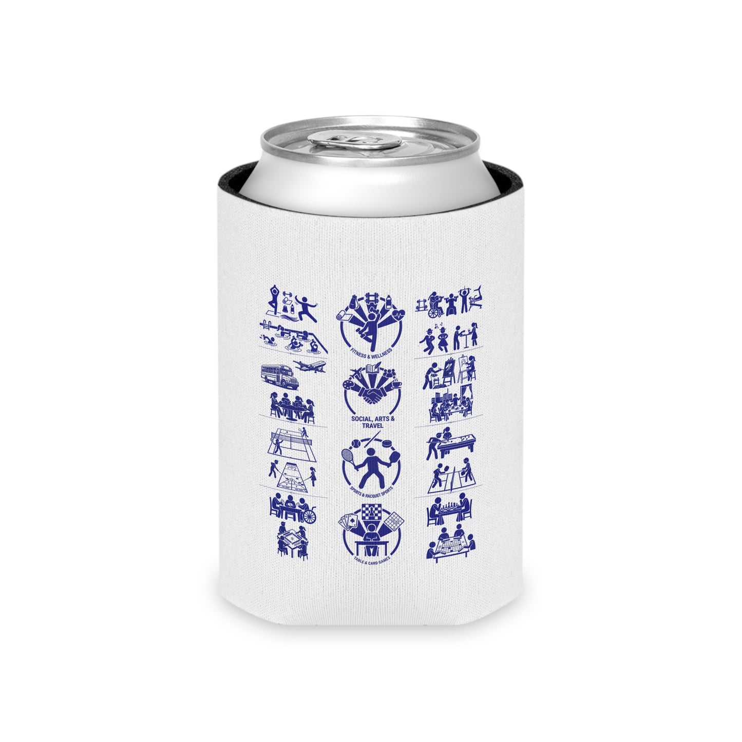 Can Cooler Community Activities (Front Logo & Back Design)