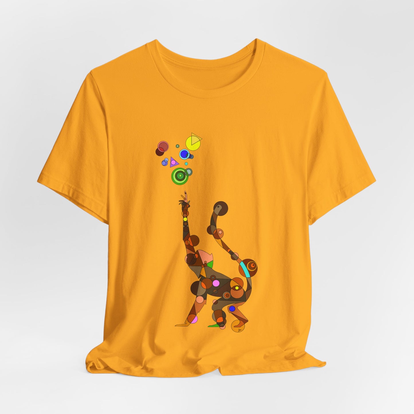 Unisex Geometric Monkey Tee - Cosmic Edition