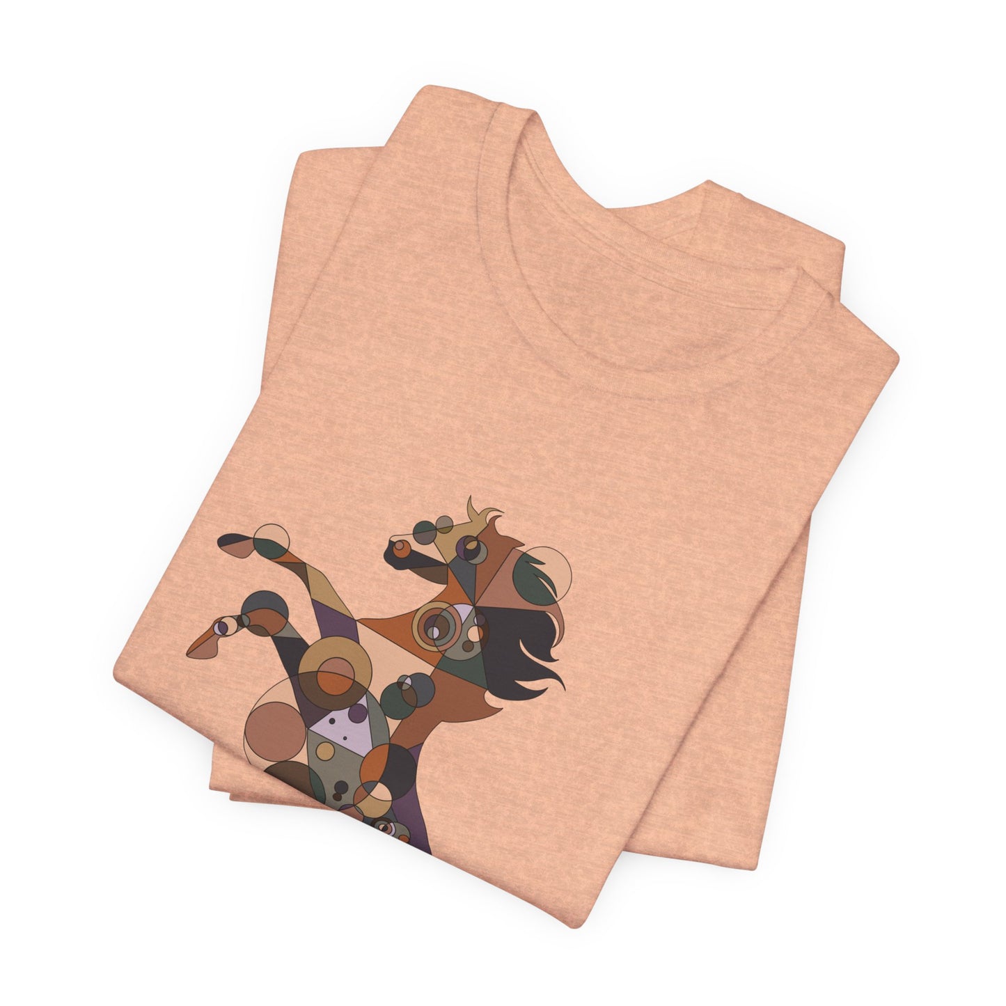 Unisex Geometric Horse Tee - Equine Mosaic Edition