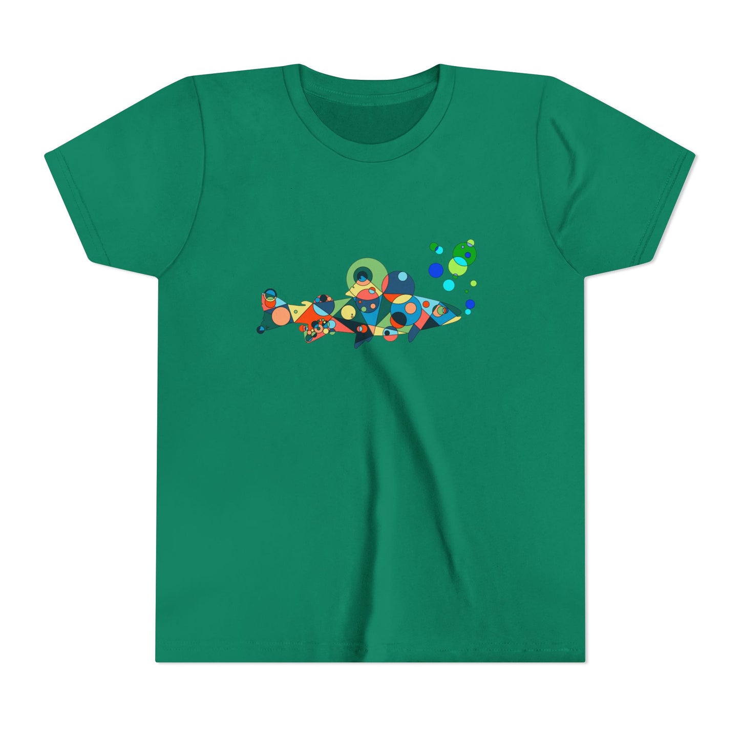Youth Unisex Geometric Fish Tee - Aquatic Wonder Edition