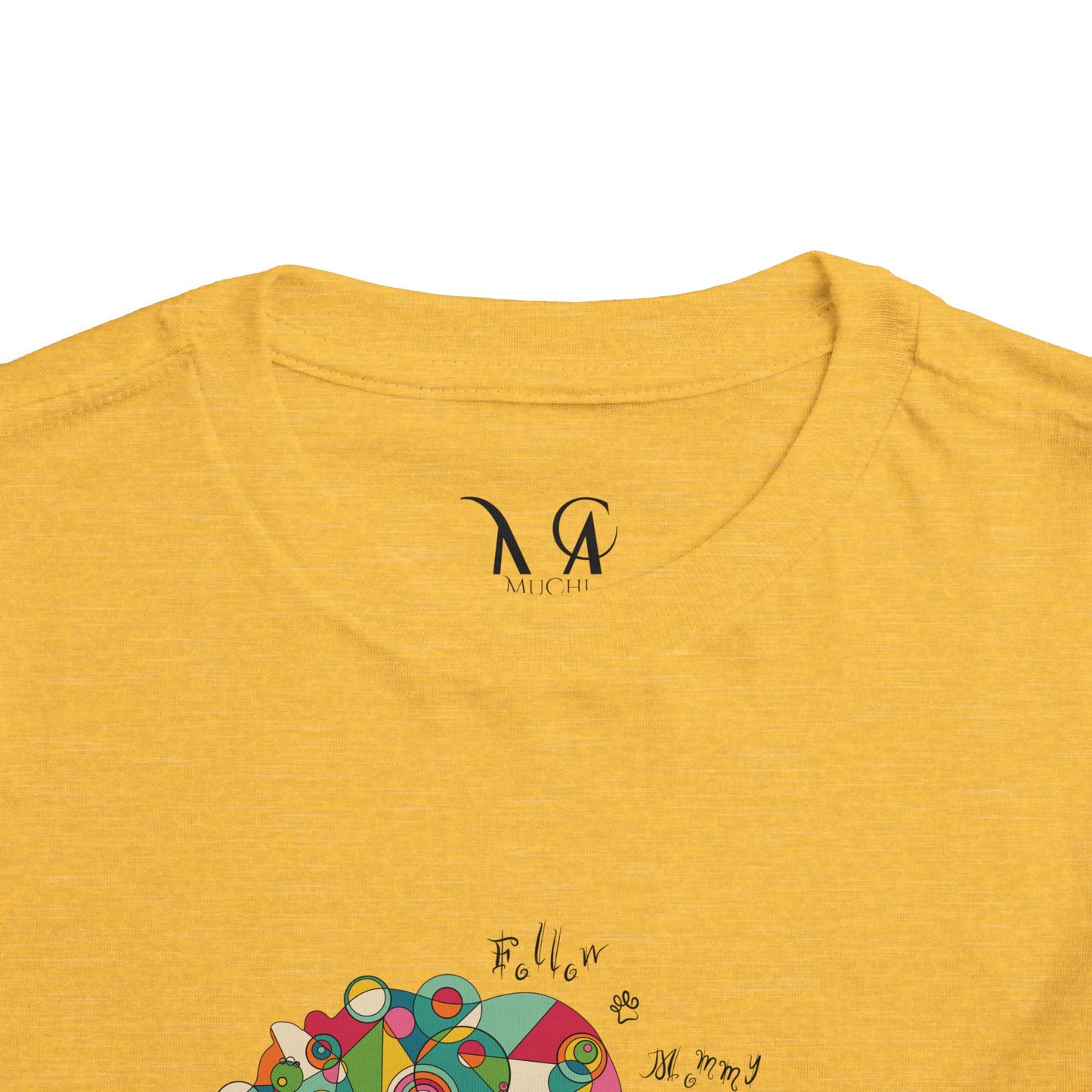 Toddler Unisex Geometric Bear Tee - Follow Mommy Edition