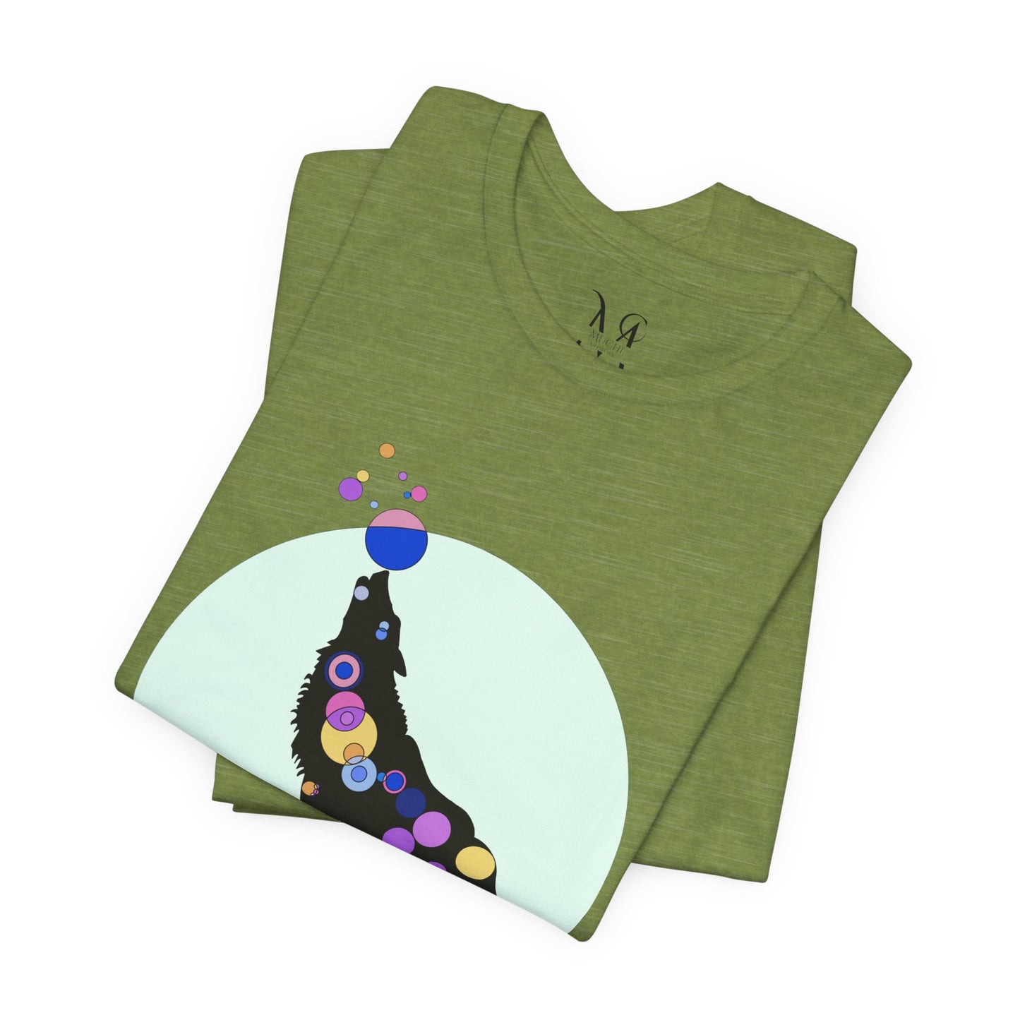 Unisex Geometric Wolf Tee - Cosmic Edition