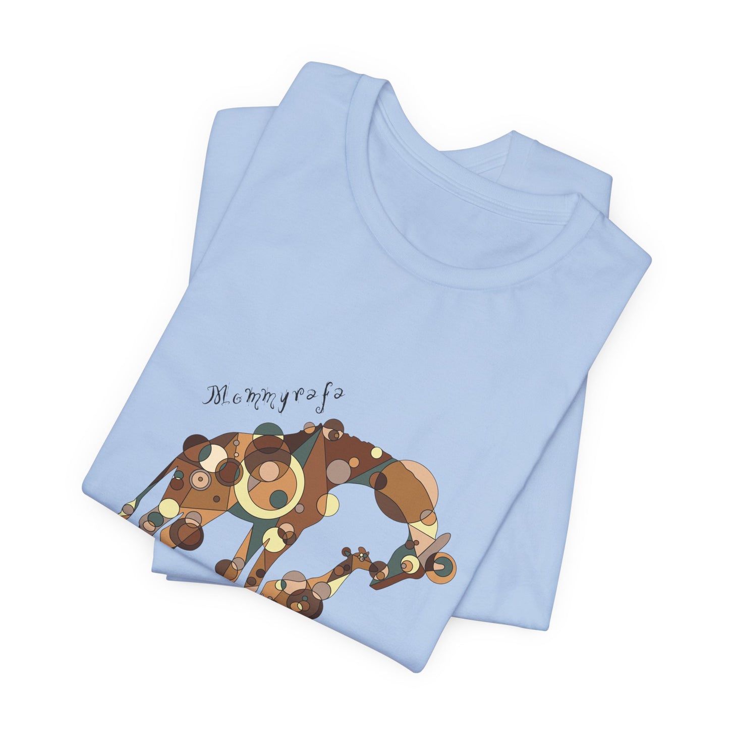 Women's Geometric Mother & Baby Giraffe Tee - Mommyrafa Edition