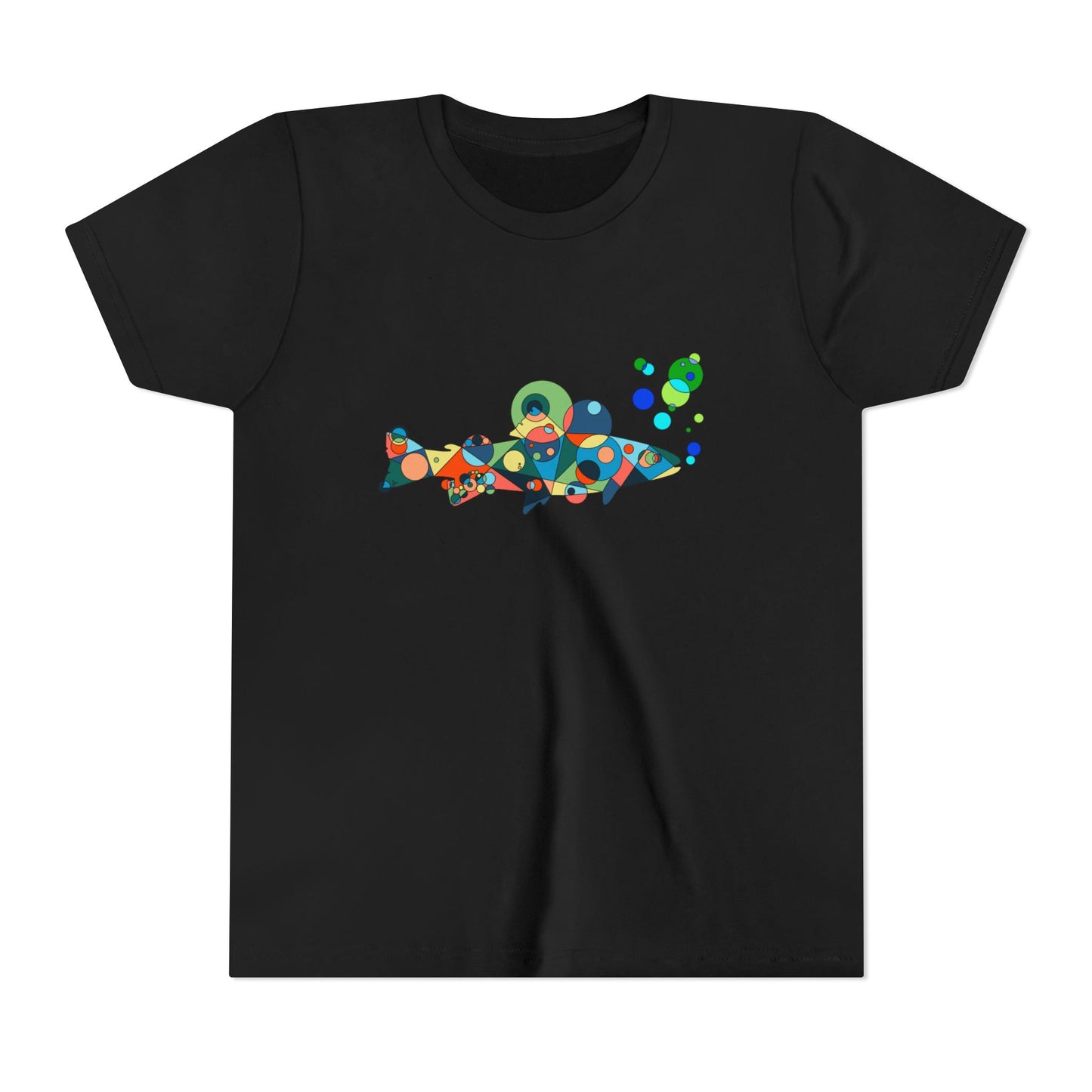 Youth Unisex Geometric Fish Tee - Aquatic Wonder Edition