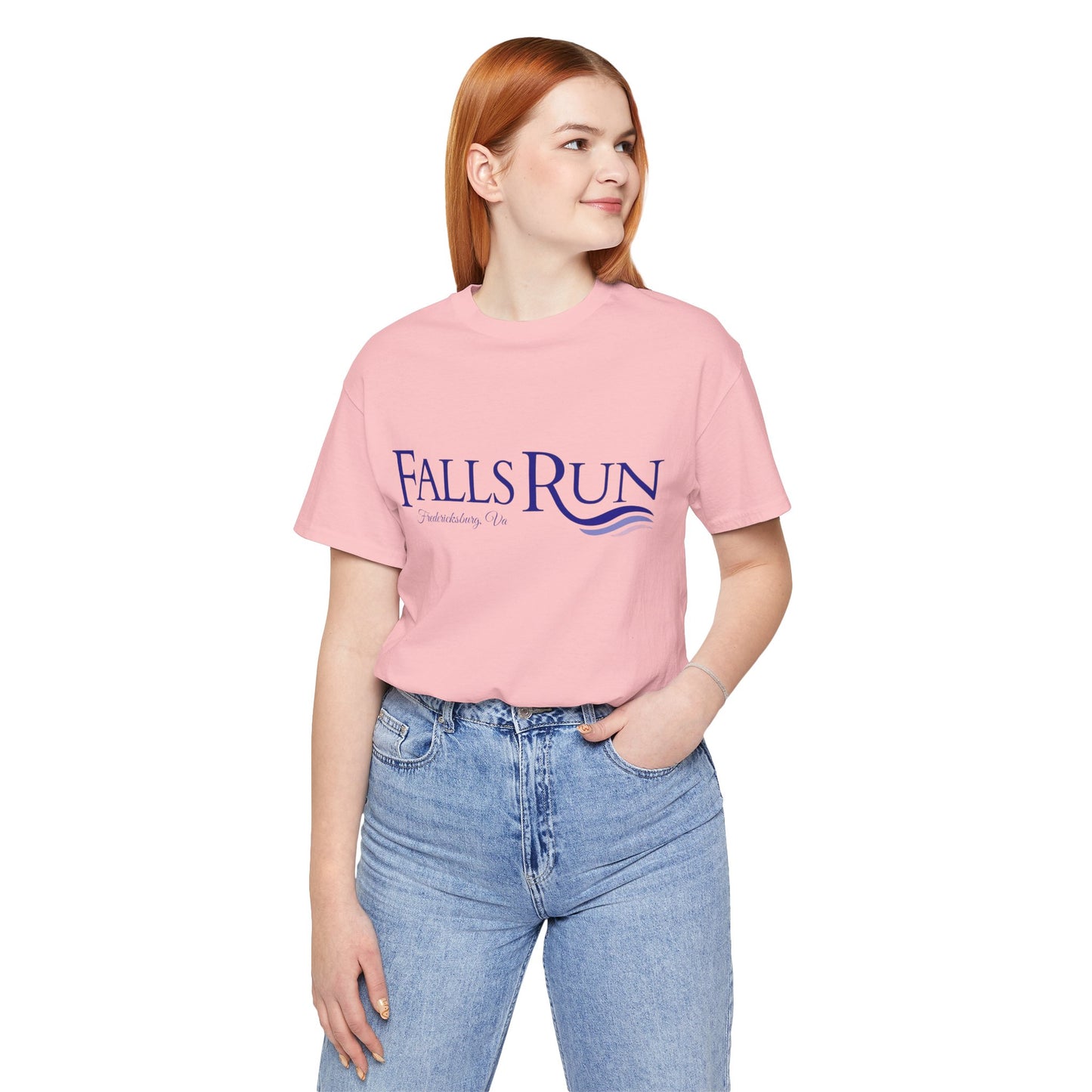 Unisex Tee Community Activities (Front Logo & Back Design, White & Pink)