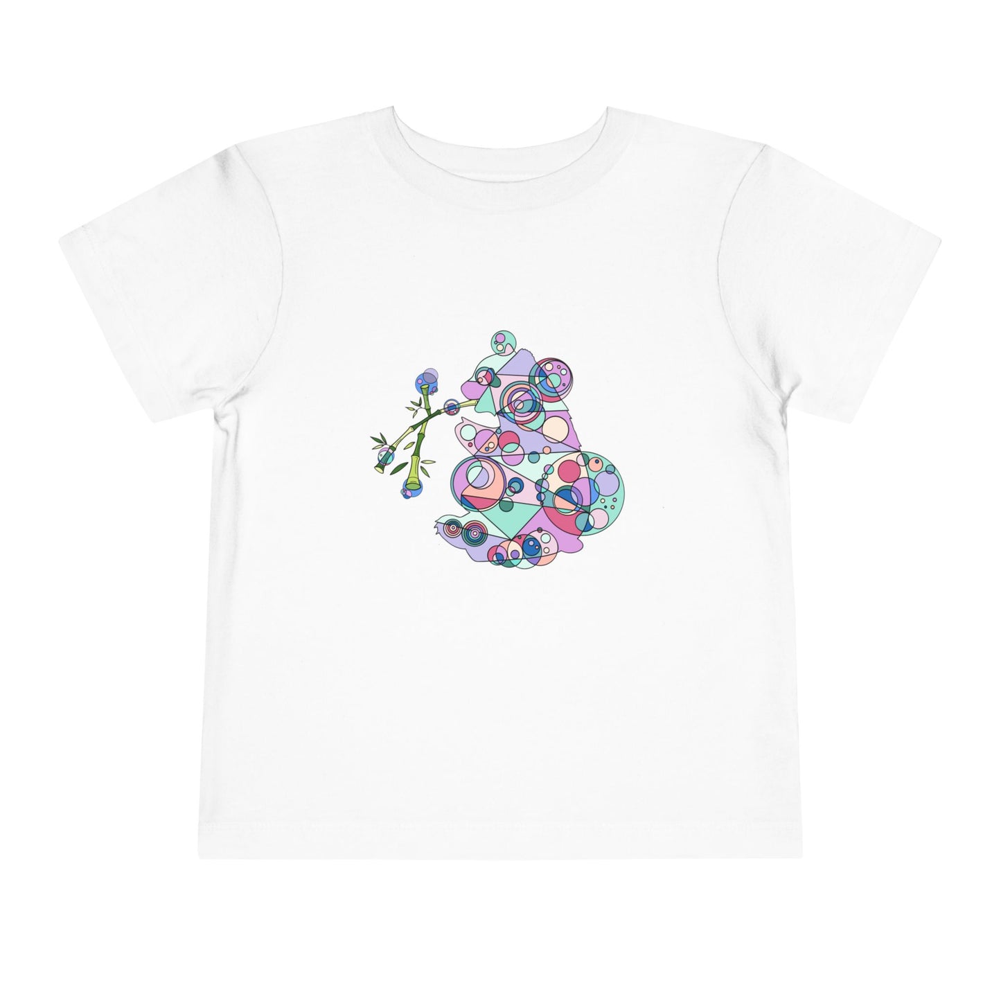 Toddler Unisex Geometric Panda Tee – Cosmic Bamboo Edition