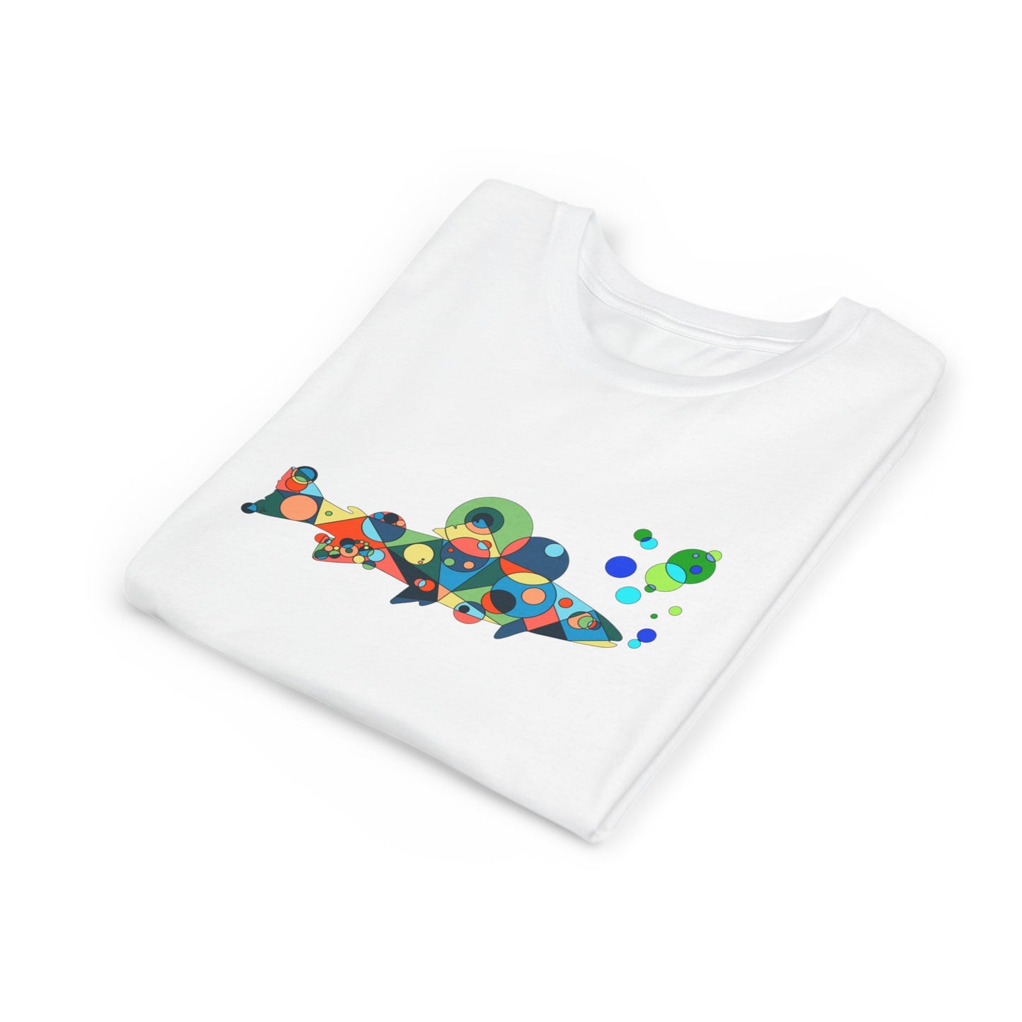 Youth Unisex Geometric Fish Tee - Aquatic Wonder Edition