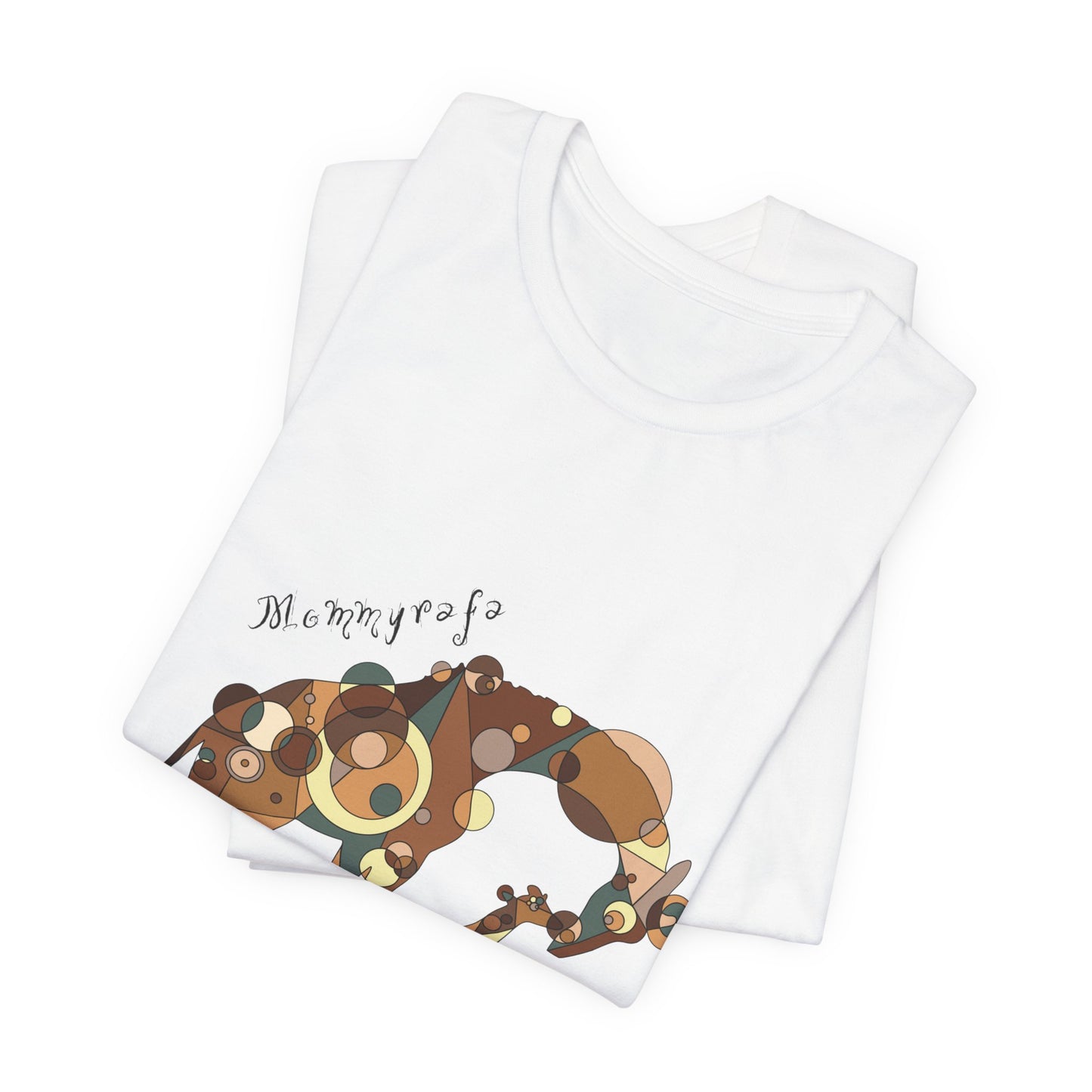 Women's Geometric Mother & Baby Giraffe Tee - Mommyrafa Edition