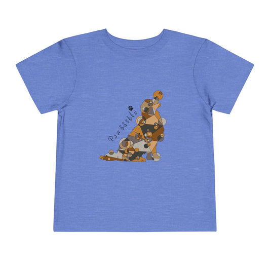 Toddler Unisex Geometric Dog Tee - Pawssible Edition