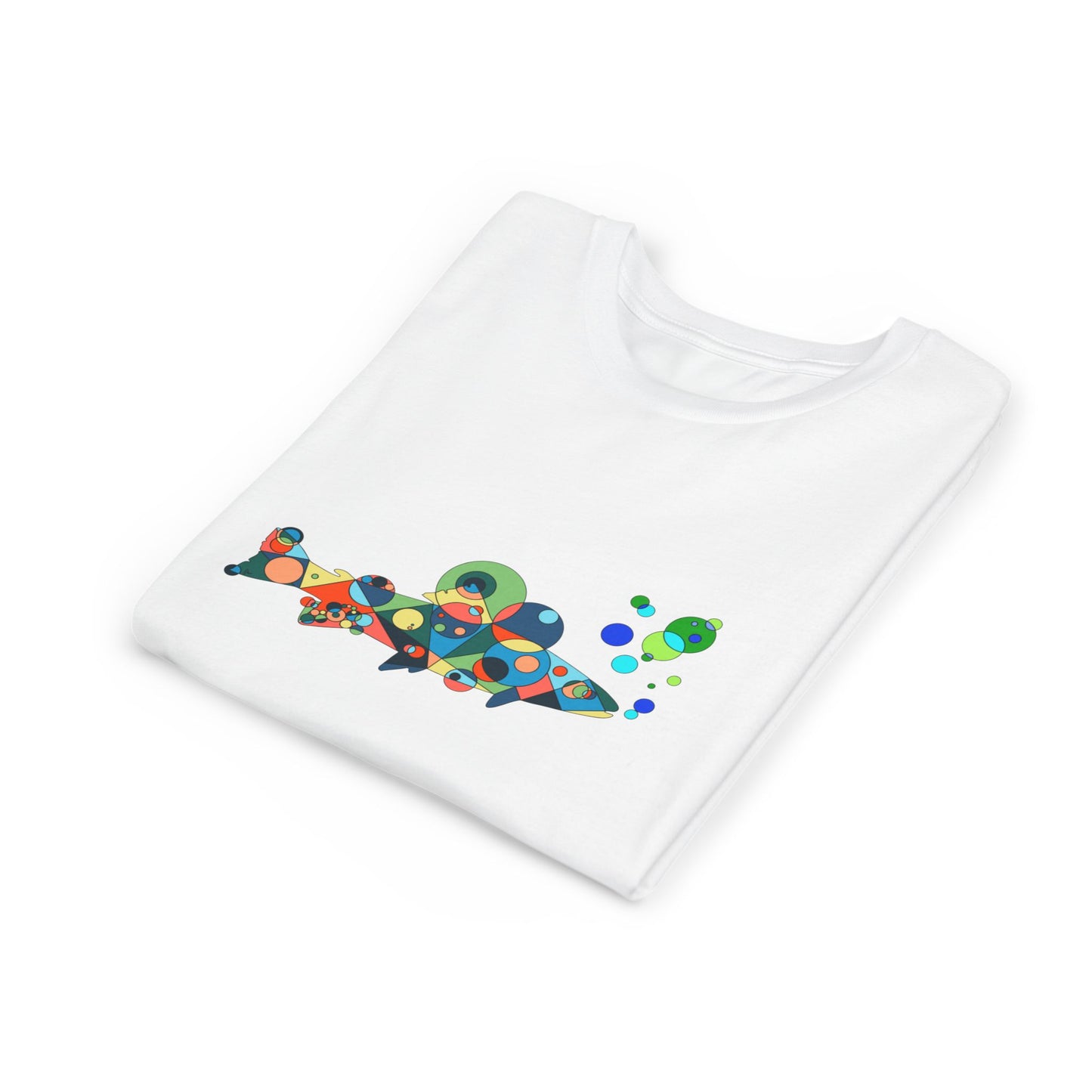Youth Unisex Geometric Fish Tee - Aquatic Wonder Edition