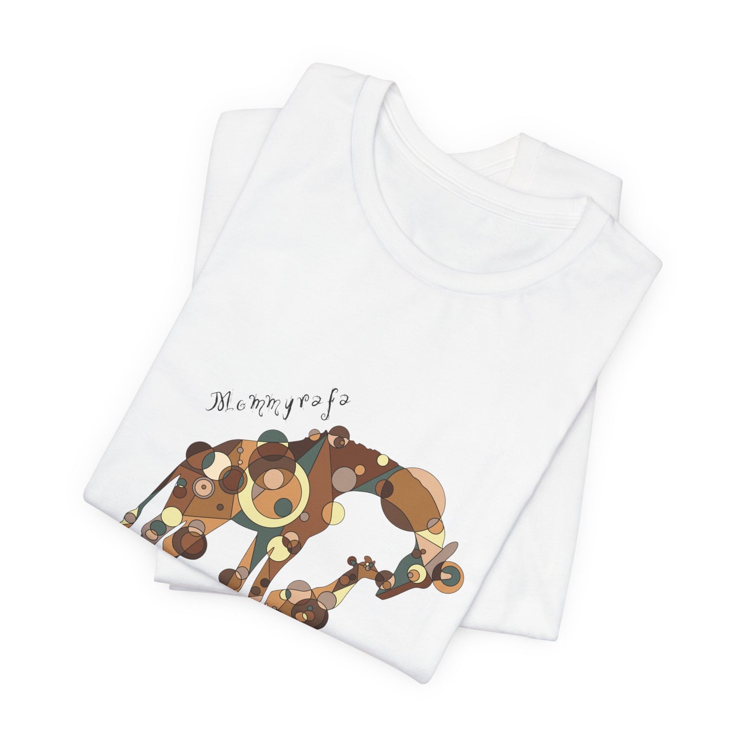 Women's Geometric Mother & Baby Giraffe Tee - Mommyrafa Edition