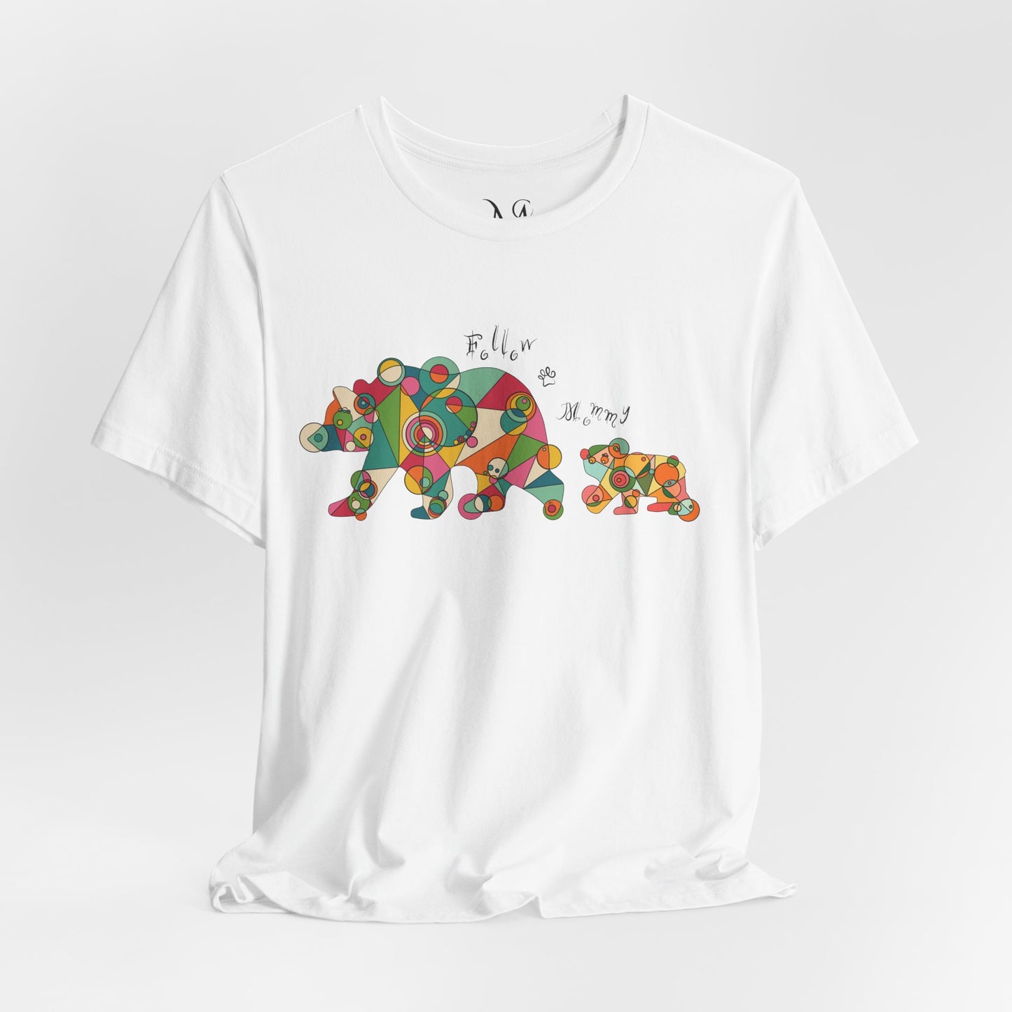 Women's Geometric Mother & Baby Bear Tee - Follow Mommy Edition