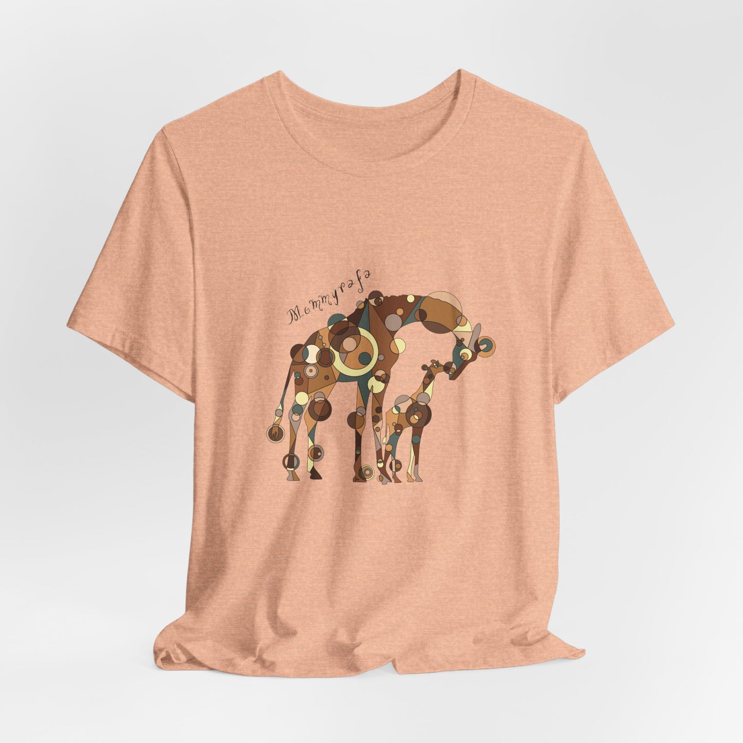 Women's Geometric Mother & Baby Giraffe Tee - Mommyrafa Edition