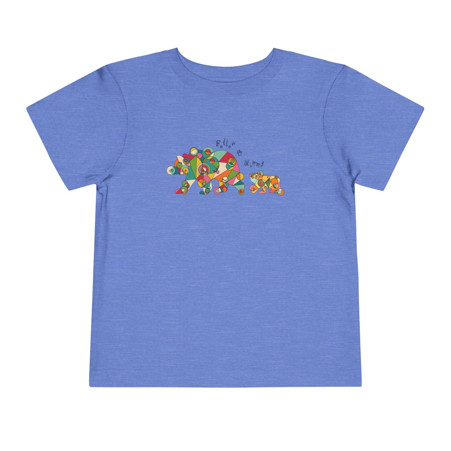 Toddler Unisex Geometric Bear Tee - Follow Mommy Edition