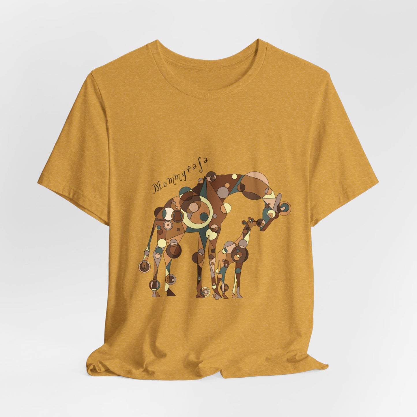 Women's Geometric Mother & Baby Giraffe Tee - Mommyrafa Edition