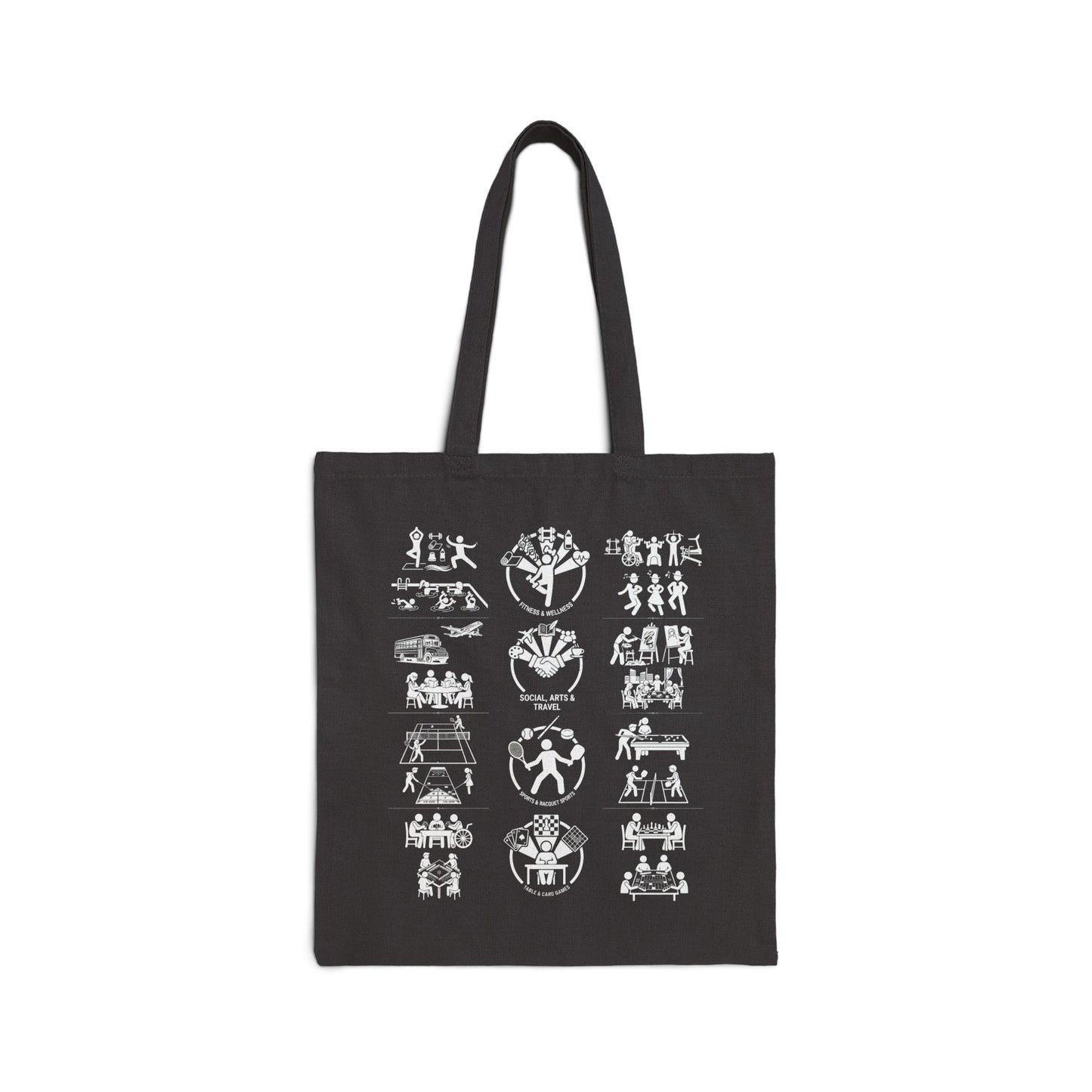 Cotton Canvas Tote Bag Community Activities (Front Logo & Back Design)