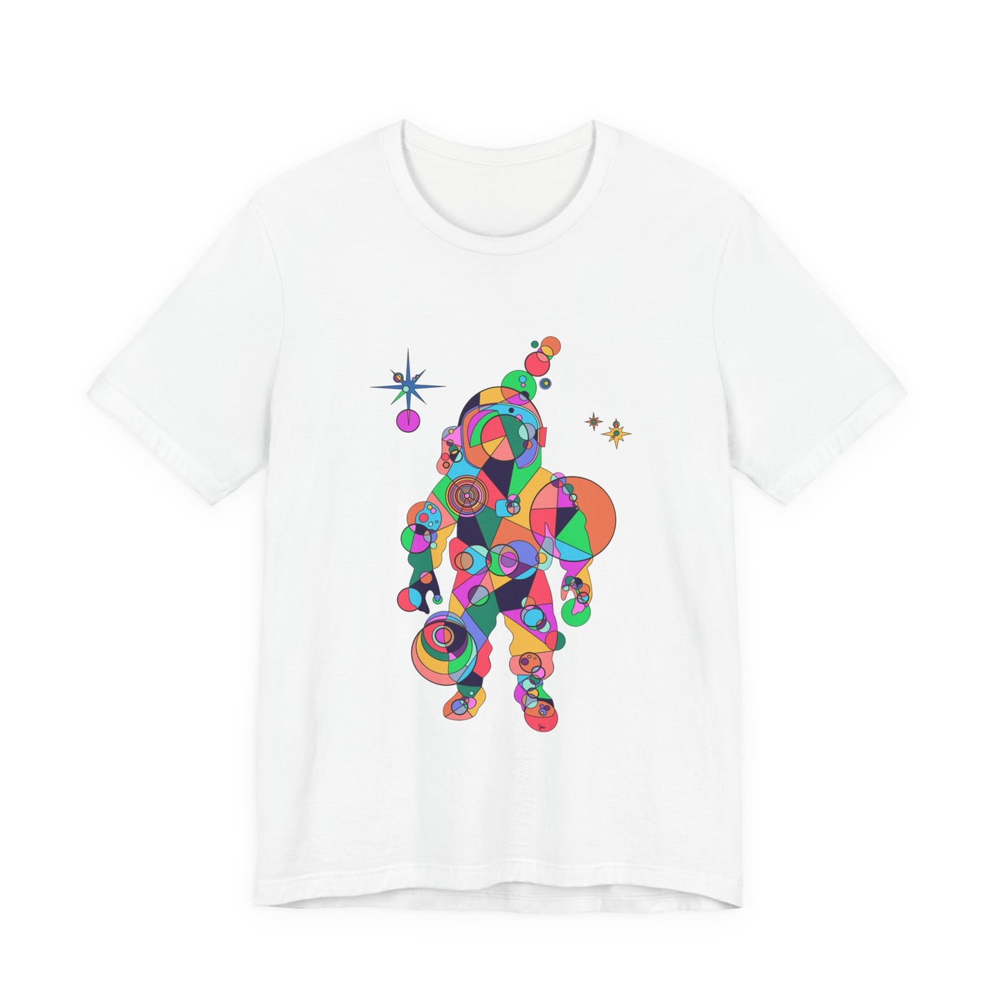 Unisex Geometric Astronaut Tee – Cosmic Explorer Edition