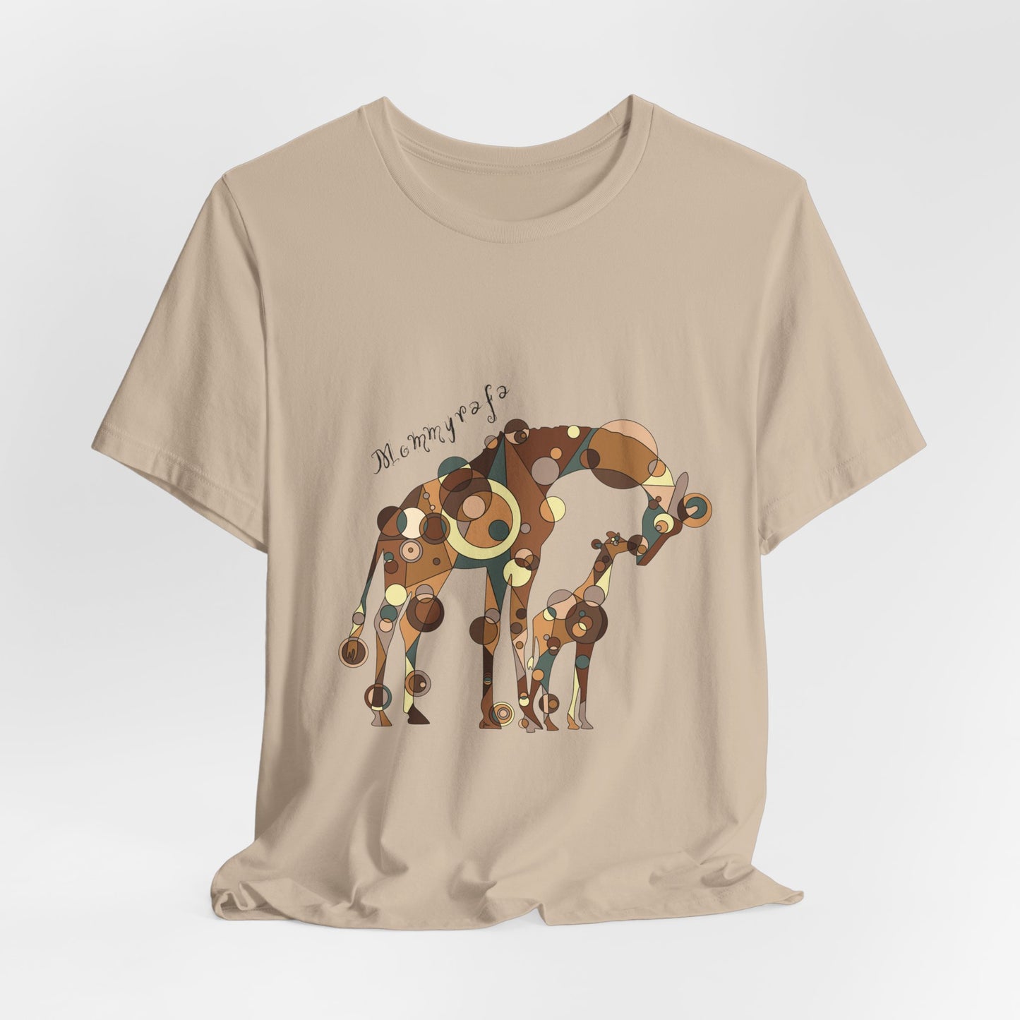 Women's Geometric Mother & Baby Giraffe Tee - Mommyrafa Edition