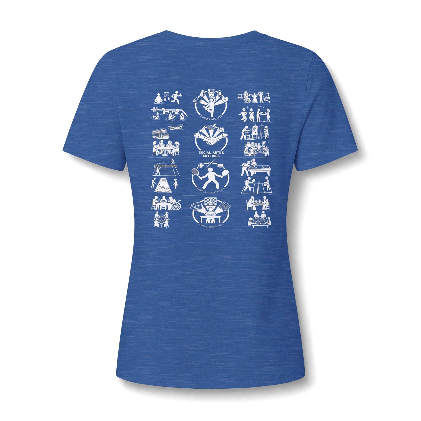 Falls Run Women's Active Living V-Neck Tee (Black & Blue)