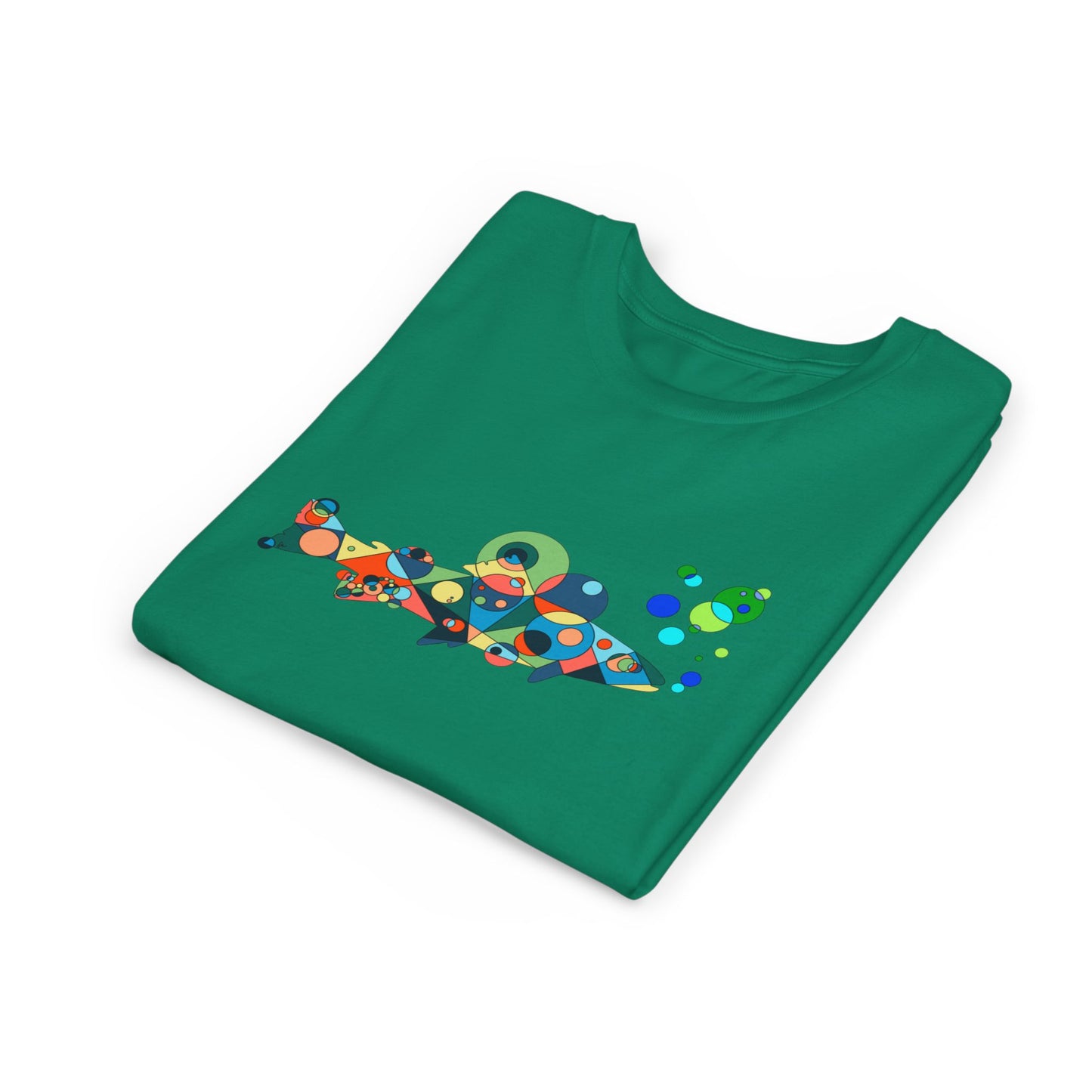 Youth Unisex Geometric Fish Tee - Aquatic Wonder Edition