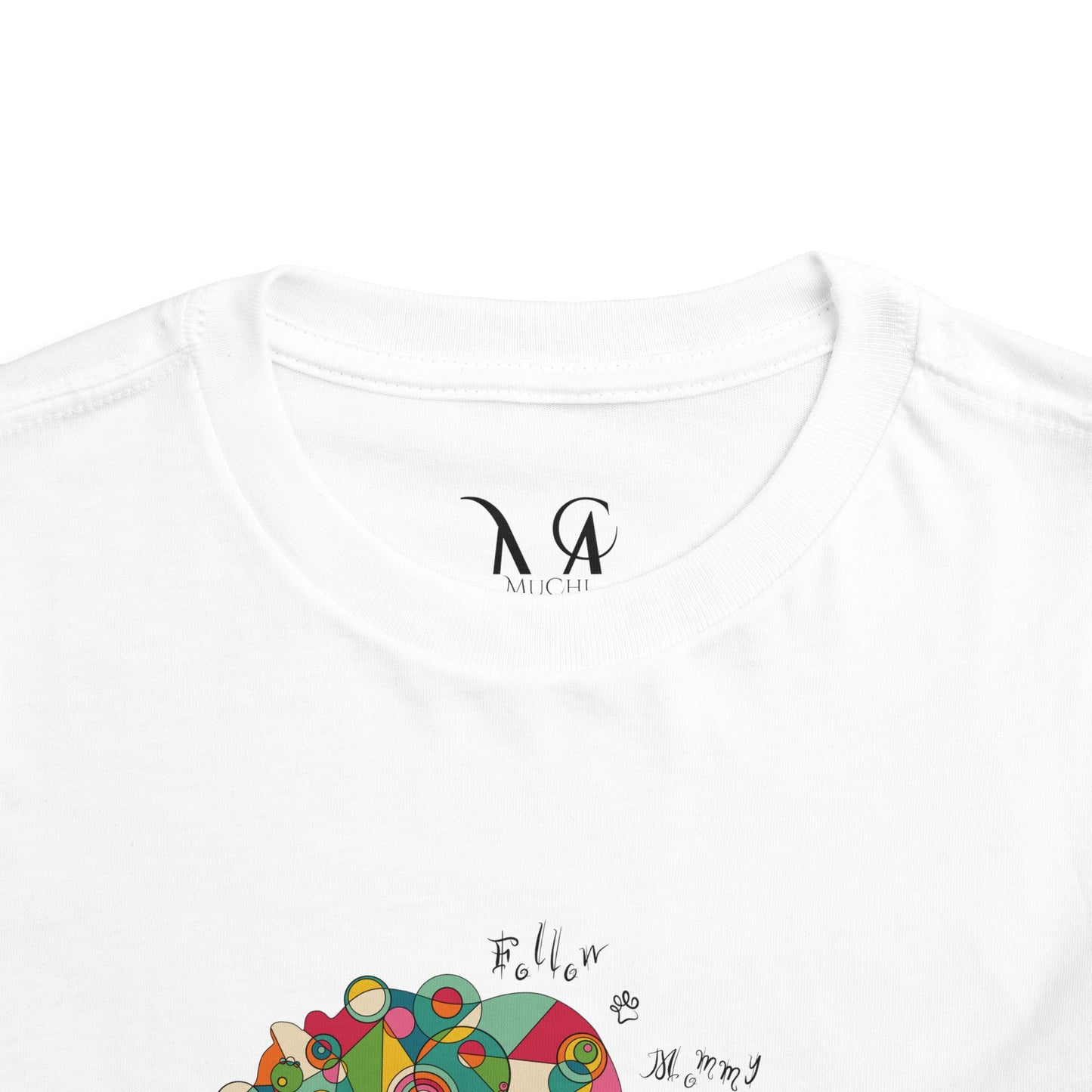 Toddler Unisex Geometric Bear Tee - Follow Mommy Edition