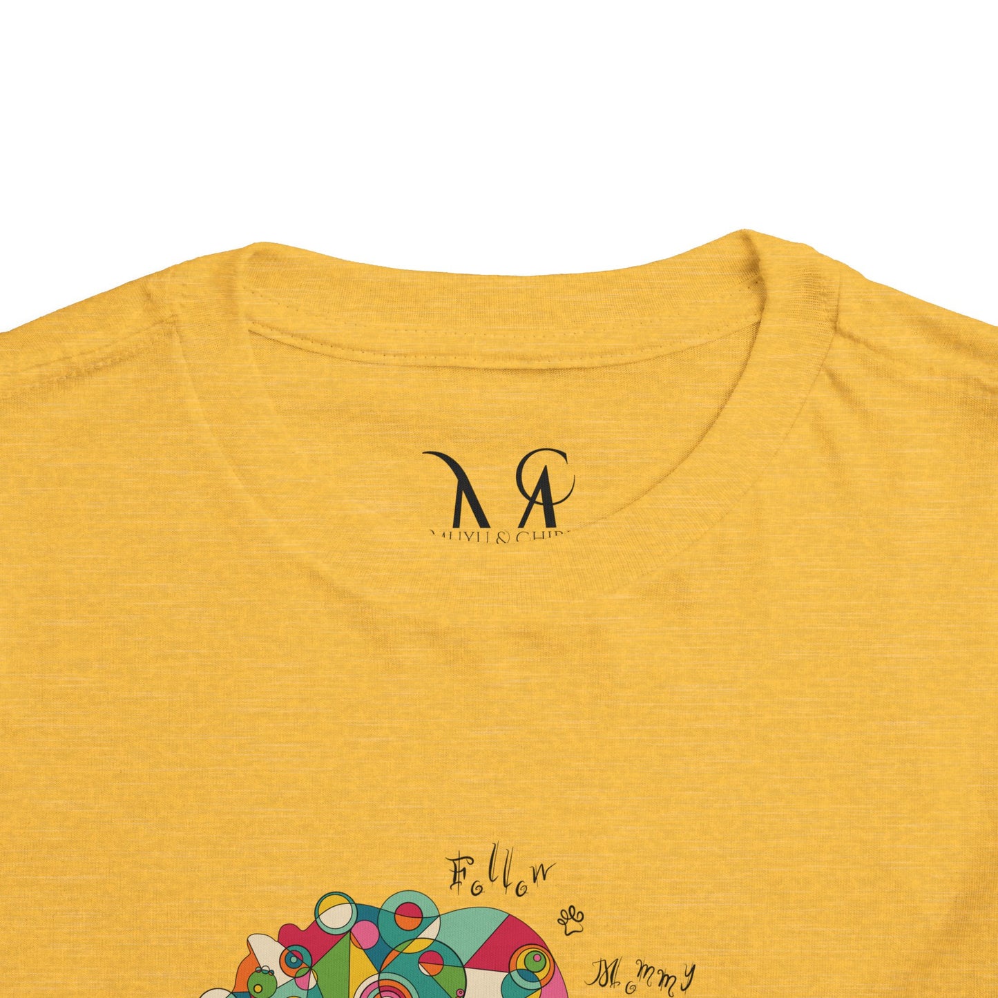 Toddler Unisex Geometric Bear Tee - Follow Mommy Edition