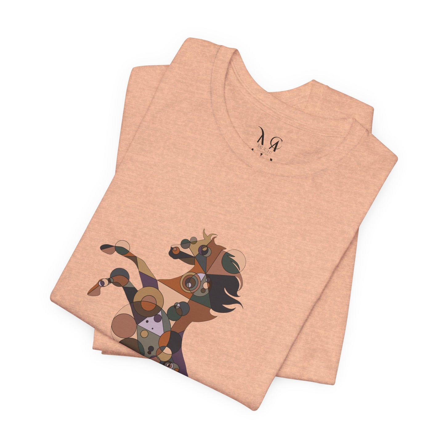Unisex Geometric Horse Tee - Equine Mosaic Edition