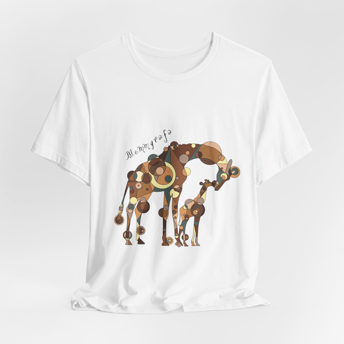 Women's Geometric Mother & Baby Giraffe Tee - Mommyrafa Edition