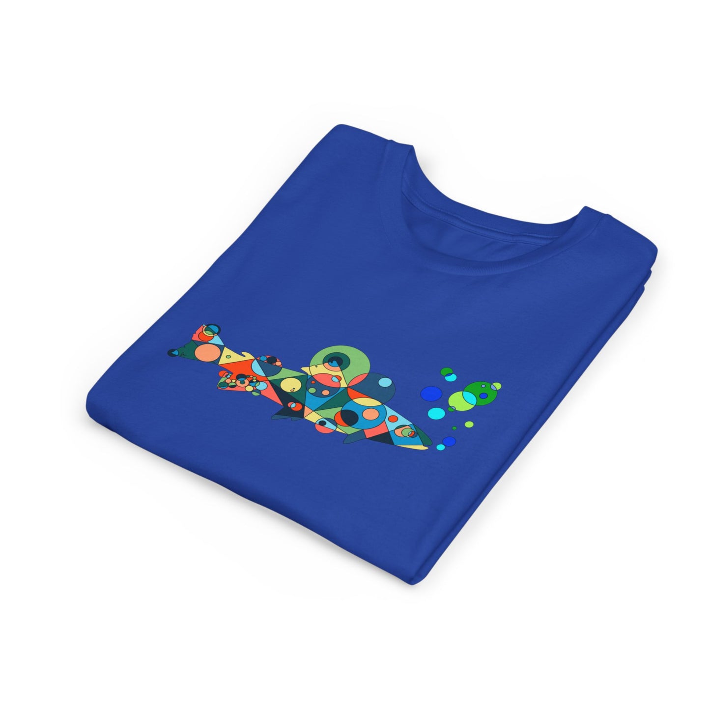 Youth Unisex Geometric Fish Tee - Aquatic Wonder Edition