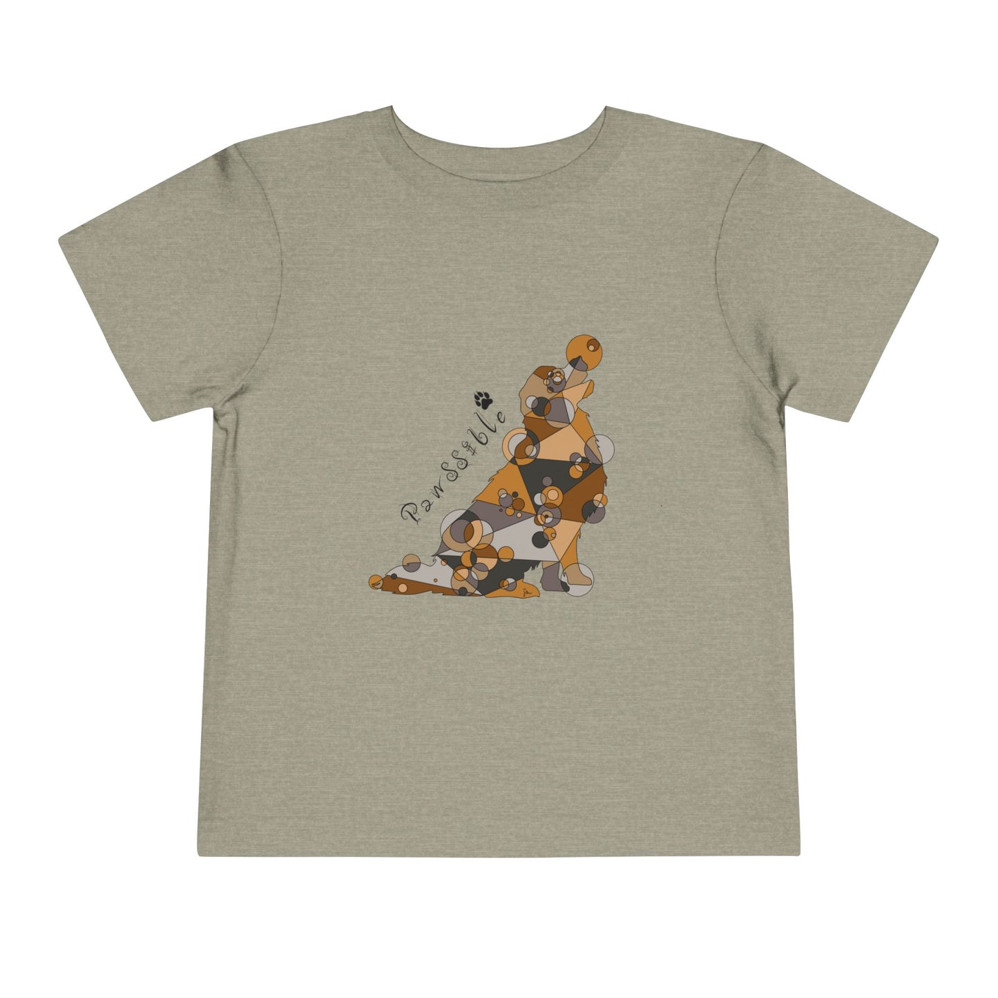 Toddler Unisex Geometric Dog Tee - Pawssible Edition