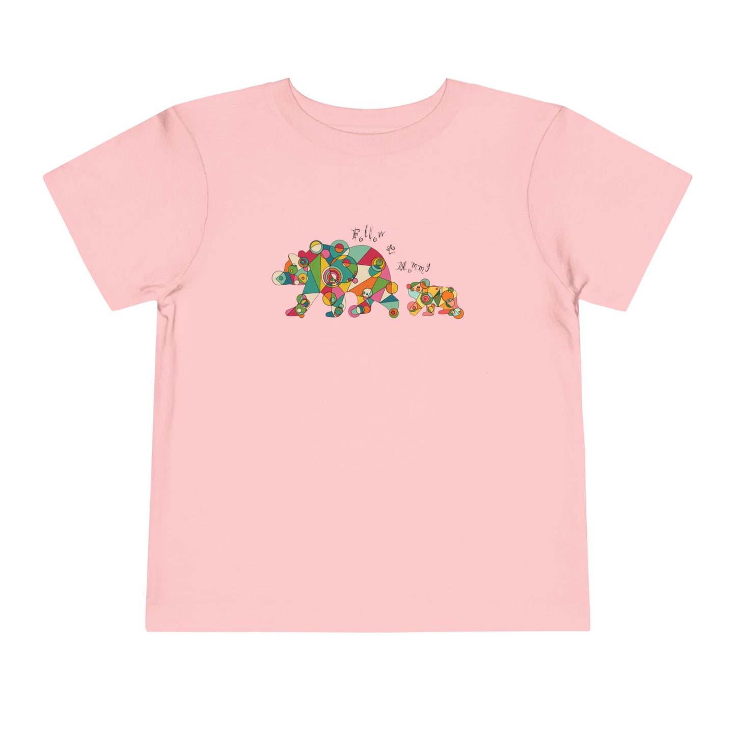 Toddler Unisex Geometric Bear Tee - Follow Mommy Edition