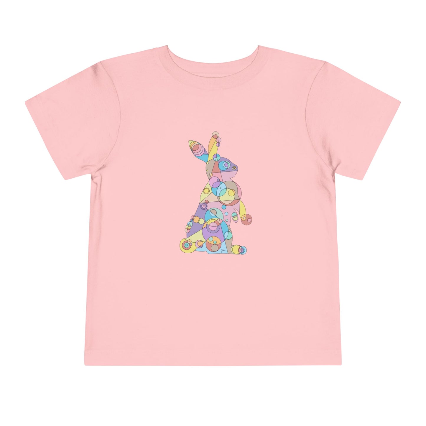 Toddler Unisex Geometric Bunny Tee - Pastel Wonder Edition