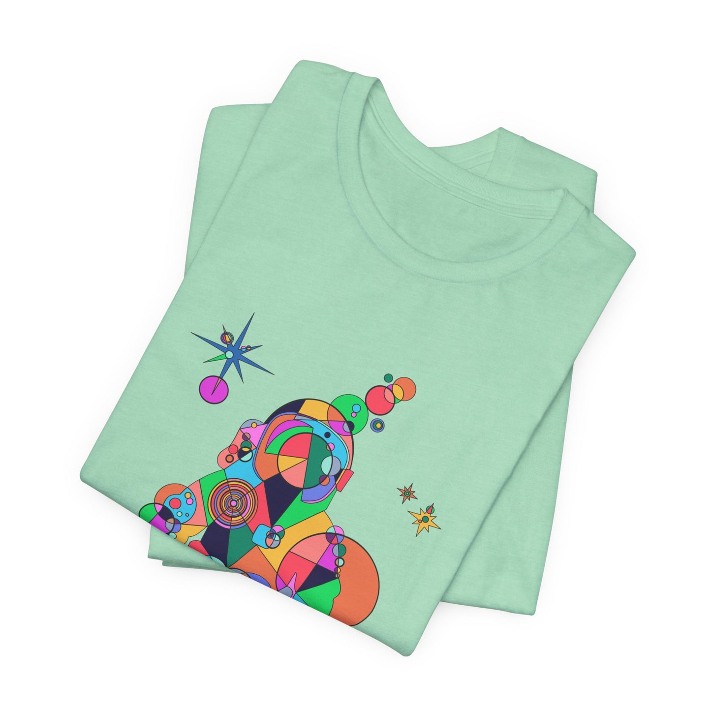 Unisex Geometric Astronaut Tee – Cosmic Explorer Edition