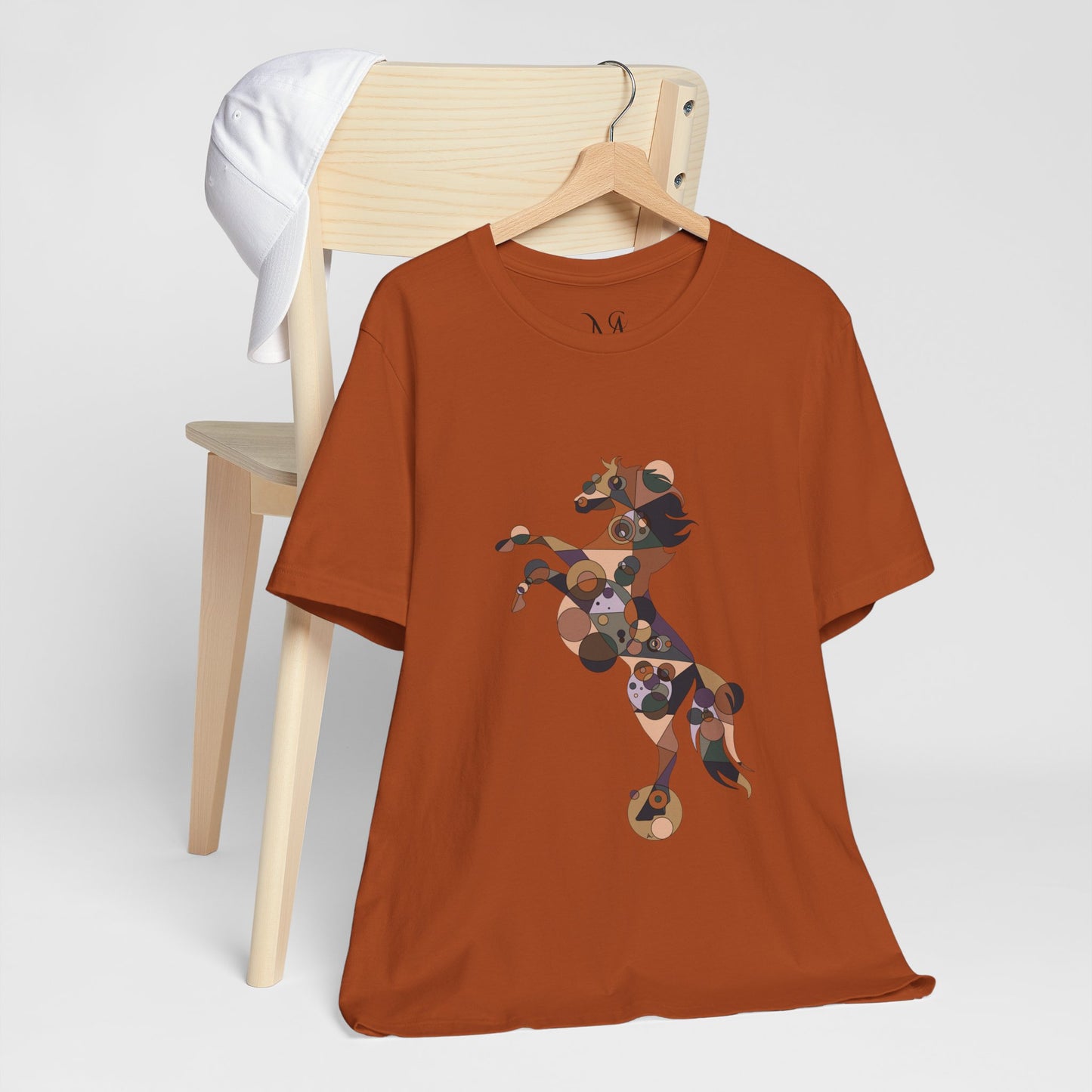 Unisex Geometric Horse Tee - Equine Mosaic Edition