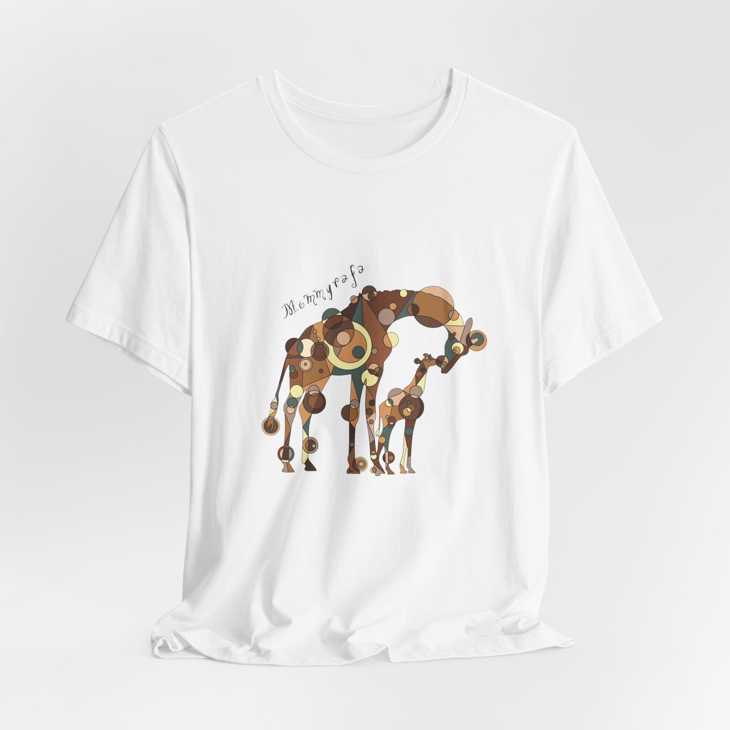 Women's Geometric Mother & Baby Giraffe Tee - Mommyrafa Edition