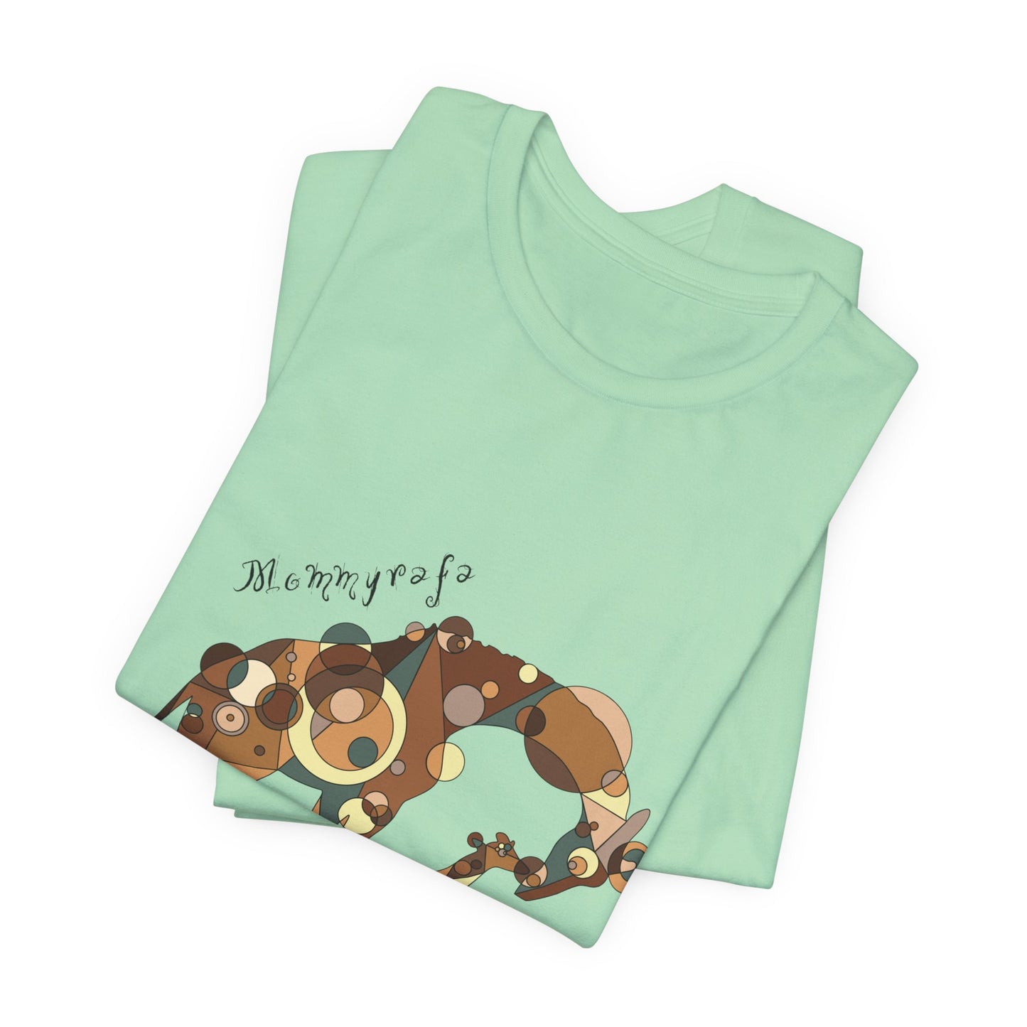 Women's Geometric Mother & Baby Giraffe Tee - Mommyrafa Edition
