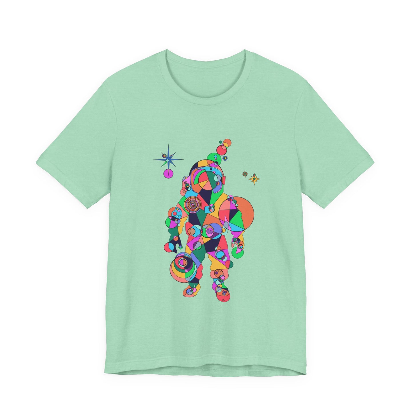 Unisex Geometric Astronaut Tee – Cosmic Explorer Edition